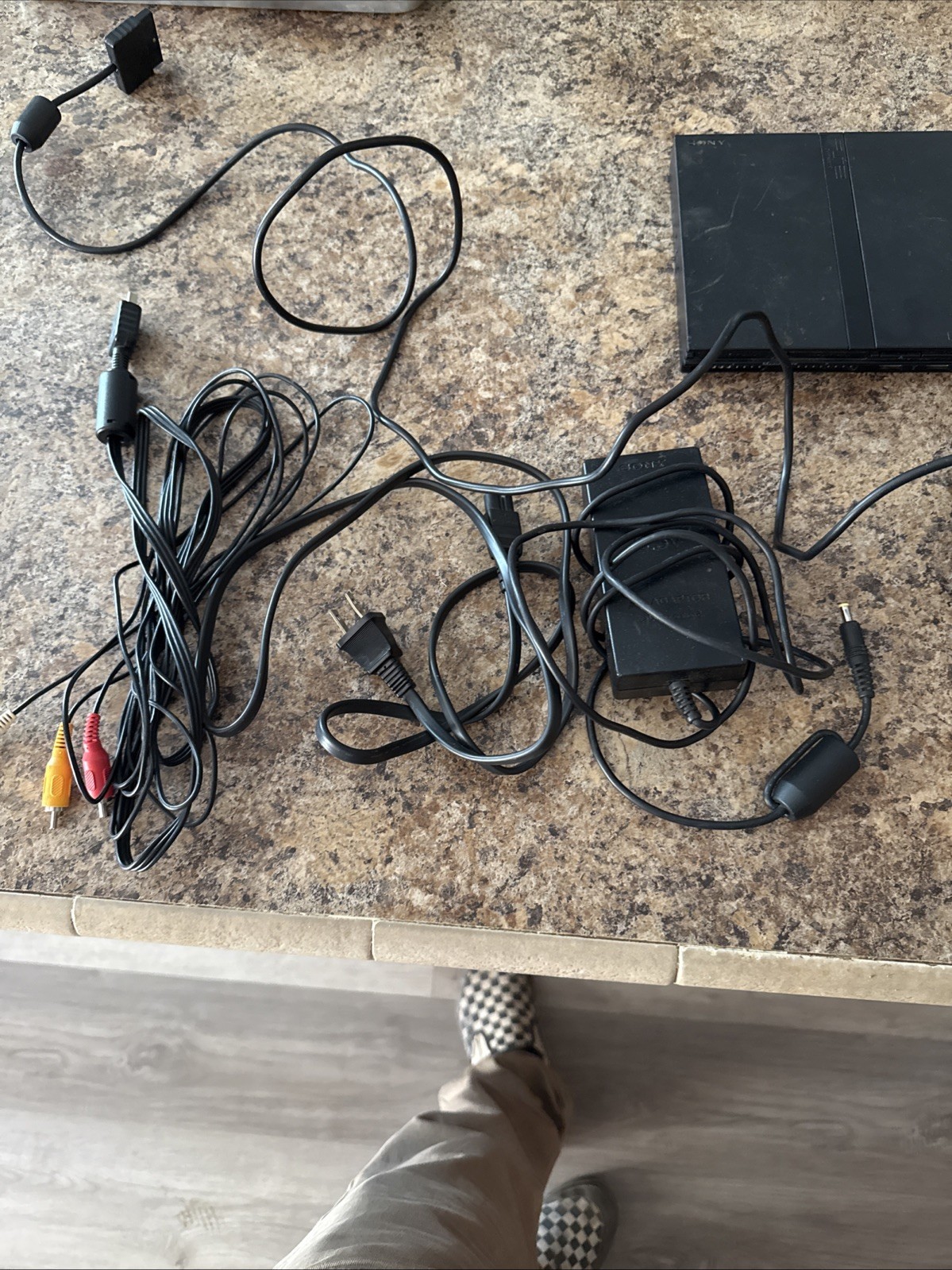 Sony PlayStation 2 Slim Console Black With God Of War Game WORKING!