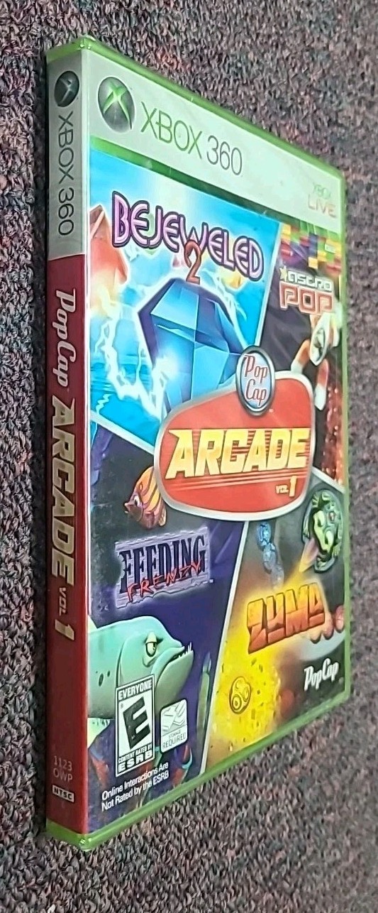 Pop Cap Arcade Vol. 1 (Microsoft Xbox 360, 2007) X360