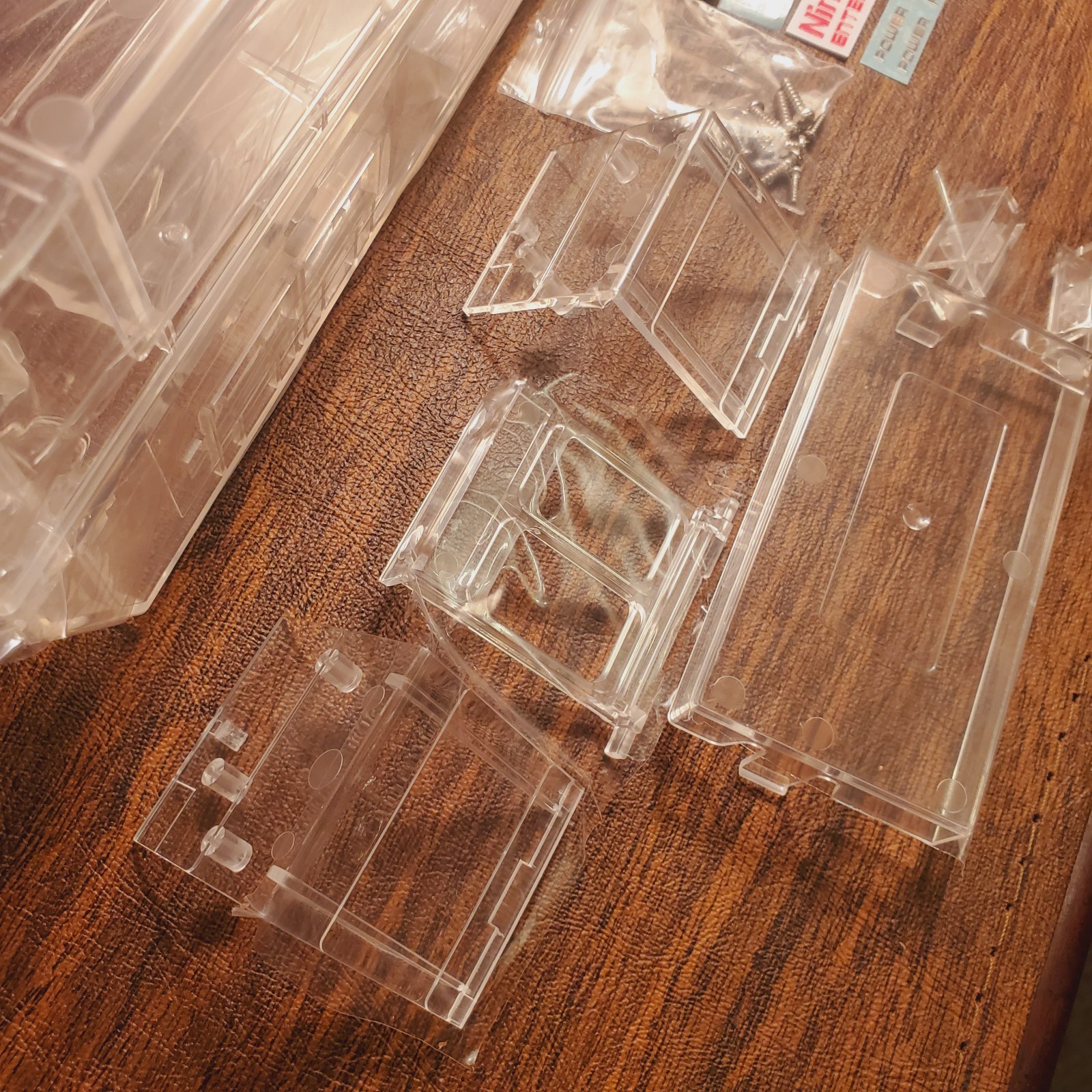 New Replacement Shell Case for NES TRANSPARENT CLEAR See Through ABS -SHELL ONLY