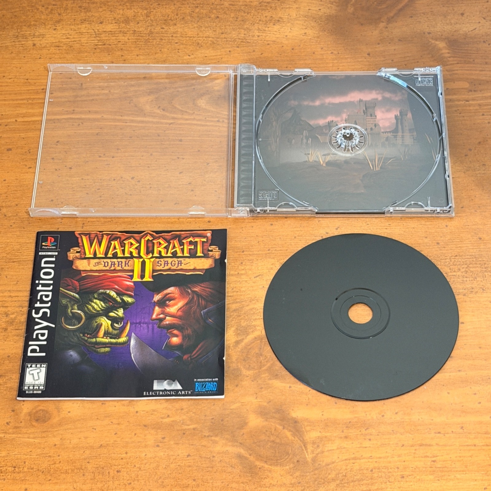 Warcraft II 2 The Dark Saga PS1 PlayStation 1: CIB Complete Blizzard RPG TESTED