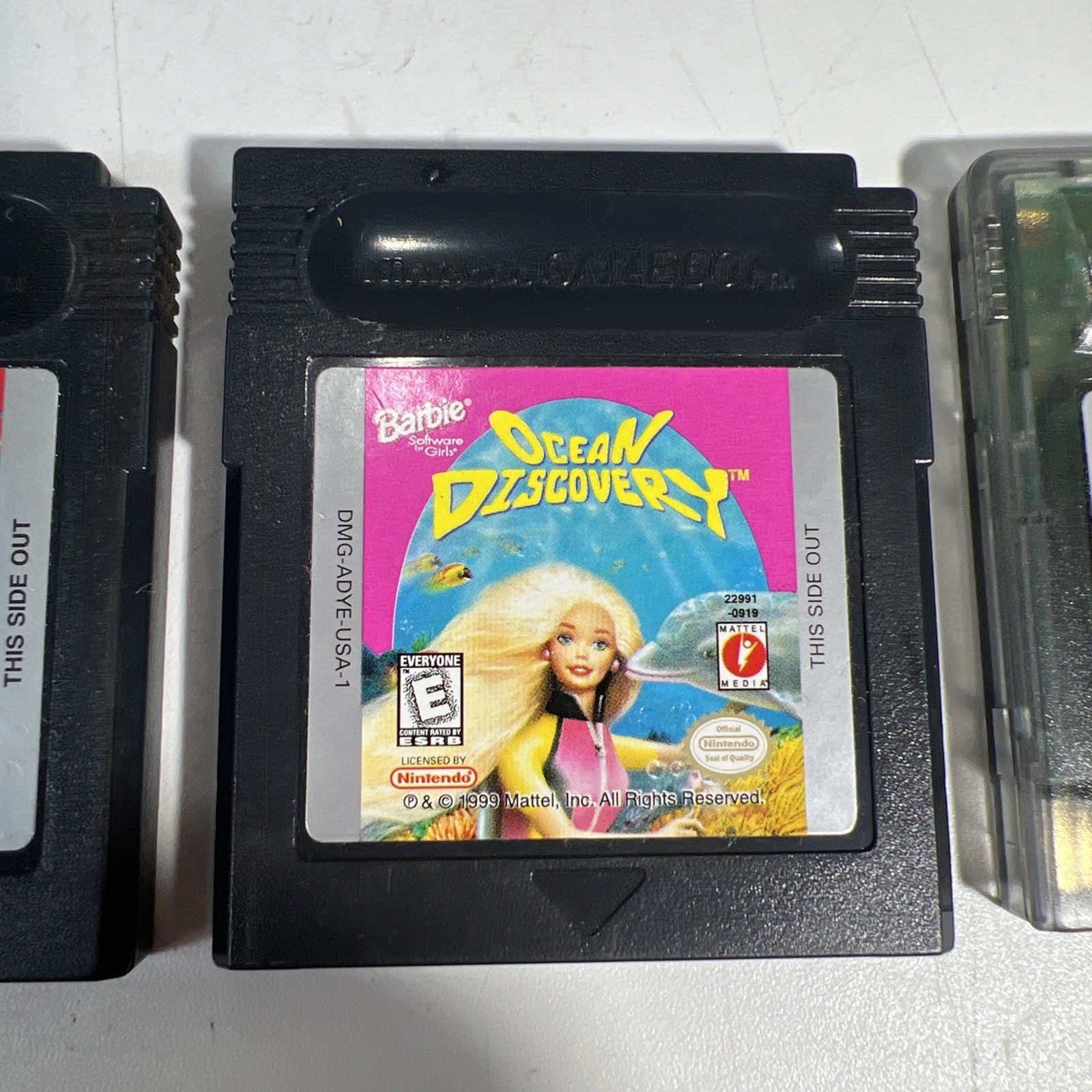Nintendo Game Boy Frogged &The Powerpuff Girls & Barbie Lot Of 3 Cartridges