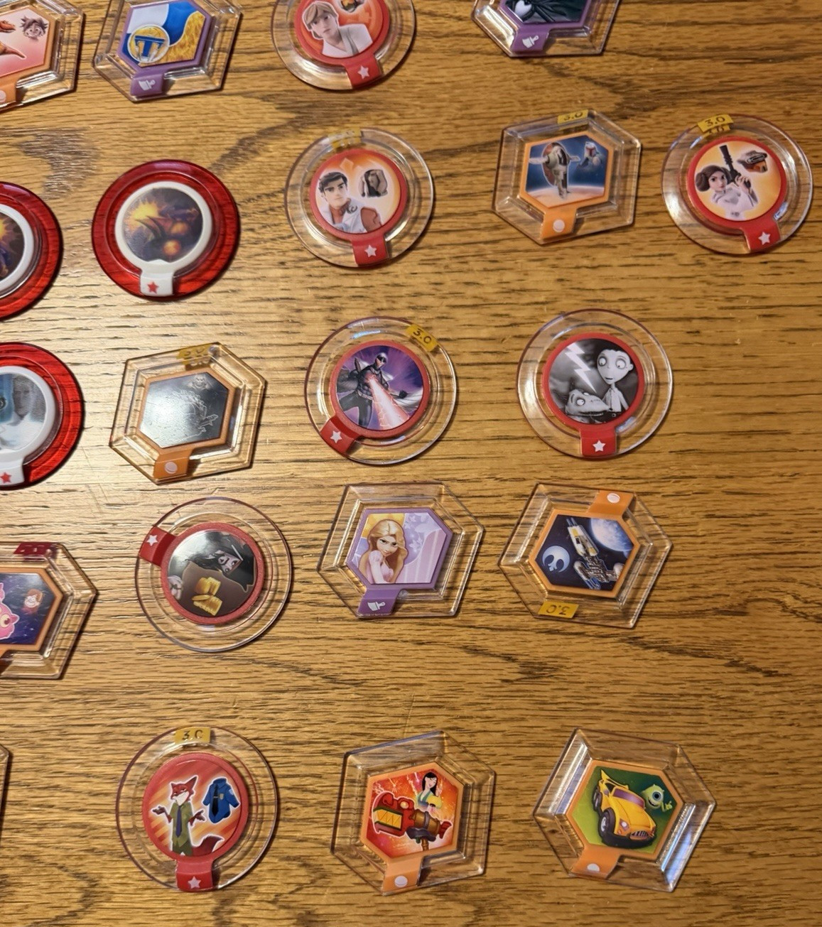 Disney Infinity Power Discs lot of 36 from the 1.0 ,2.0 and 3.0 series
