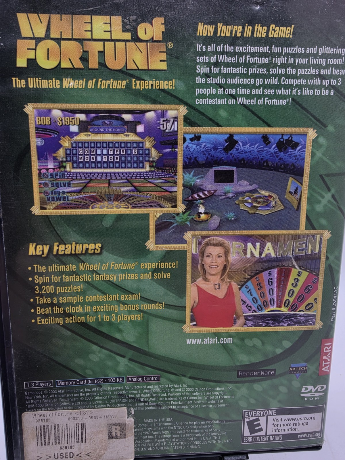WHEEL OF FORTUNE Playstation 2 Cib Complete Tested Working Ps2