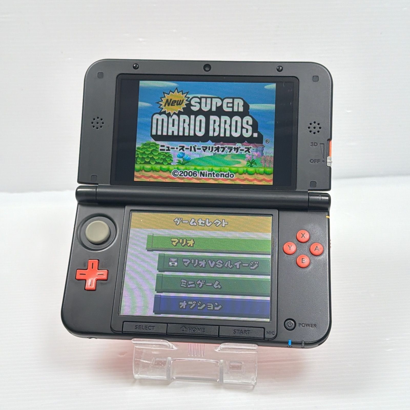 NINTENDO 3DS LL Orange Black Console Working Condition Excellent Include SD Card