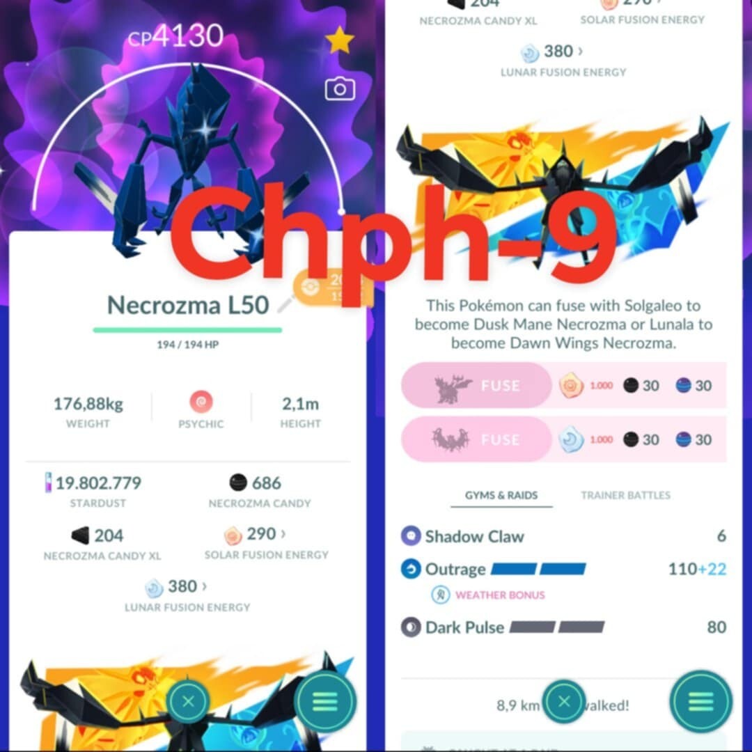 Pokemon Shiny Necrozma LV50 3moves – TRA’DE Registered Shiny GO – Description