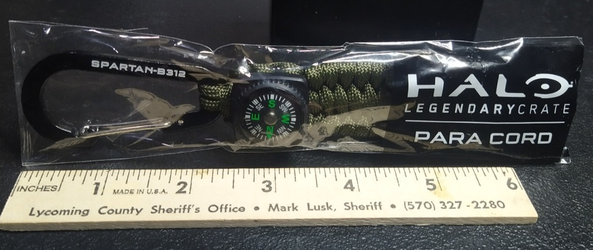 Loot Crate Halo Legendary Crate Spartan-B312 Survival Paracord Compass Keychain