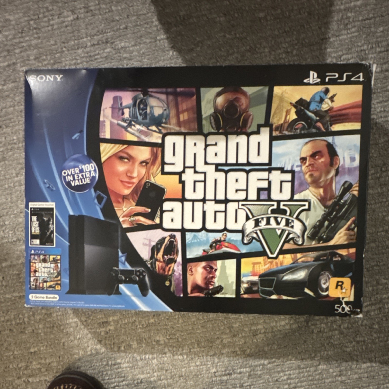 Sony PlayStation 4 GTA V Bundle Black HDMI Blu-Ray Compatible Home Console
