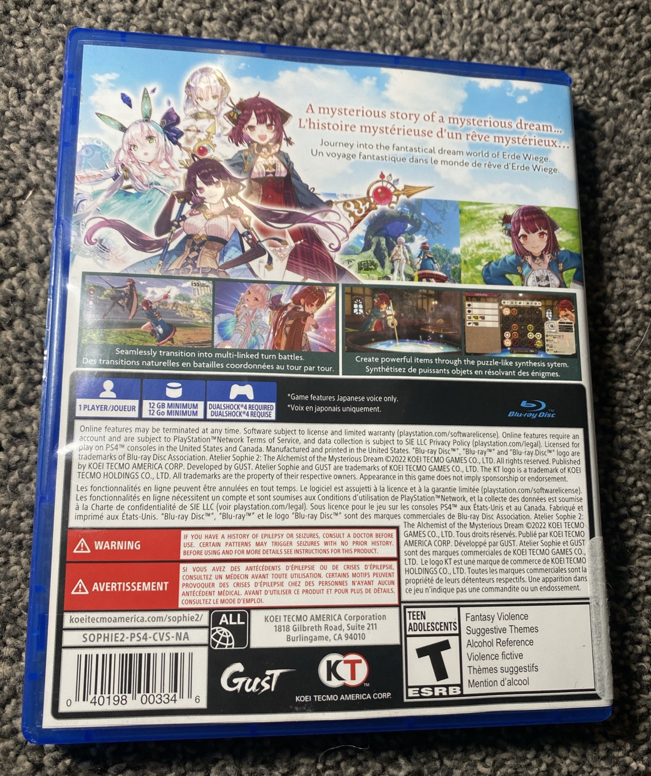 Atelier Sophie 2: The Alchemist of the Mysterious Dream (Sony PlayStation 4 PS4)