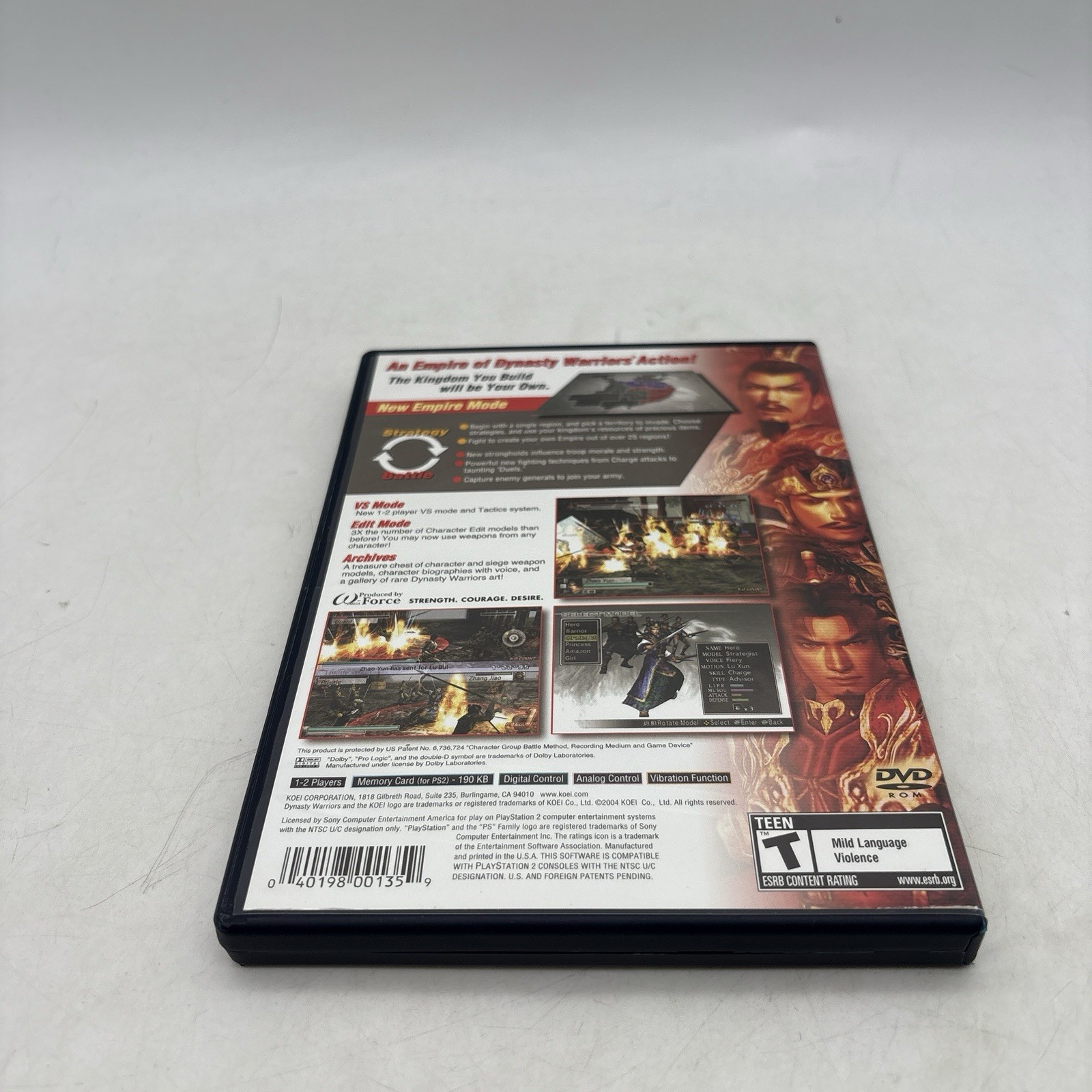Dynasty Warriors 4: Empires PlayStation 2 PS2 Complete w/ Manual CIB Tested