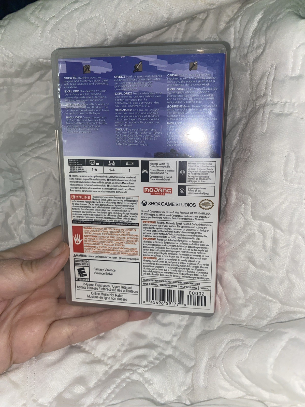 Minecraft – Nintendo Switch CASE ONLY (game Not Included)