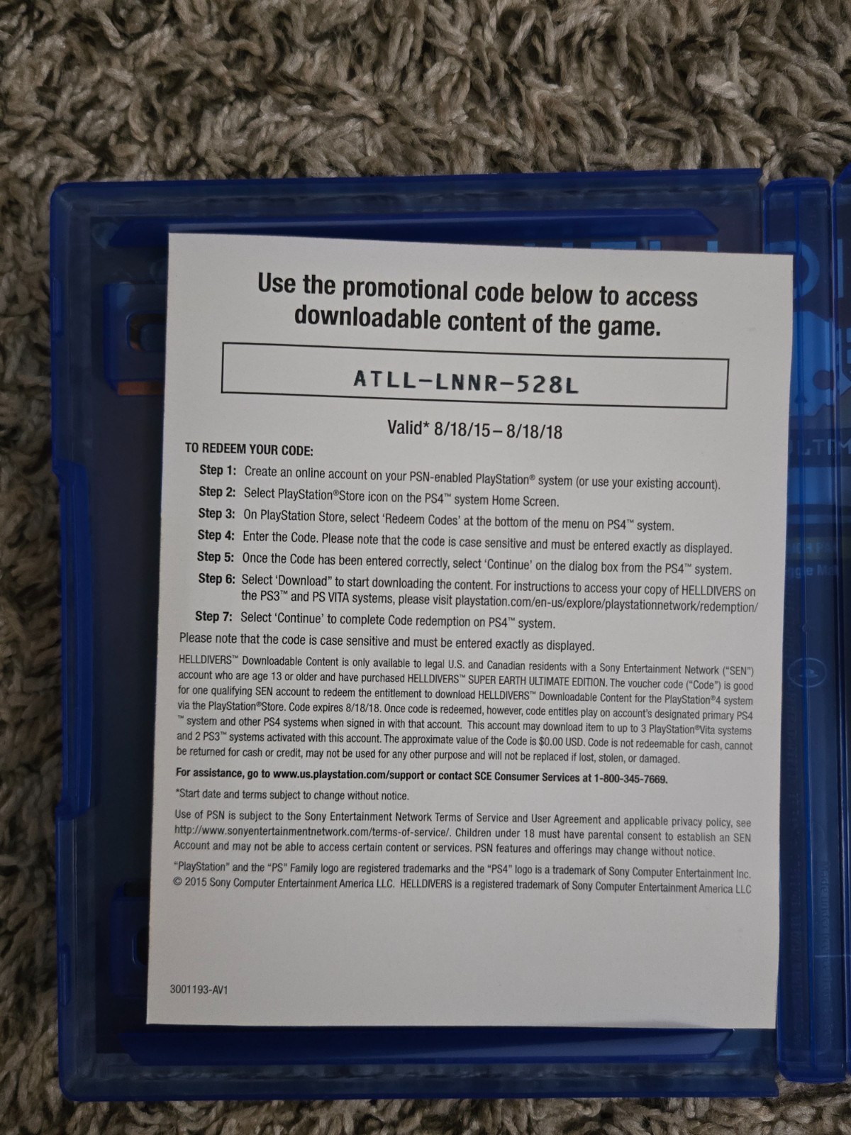 Helldivers — Super Earth Ultimate Edition (Sony PlayStation 4, 2015) CIB Tested