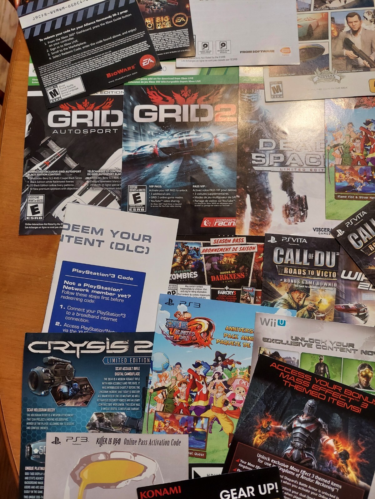 LOT of 60 + Expired Codes Cards Xbox 360 PS3 Wii U PS Vita READ