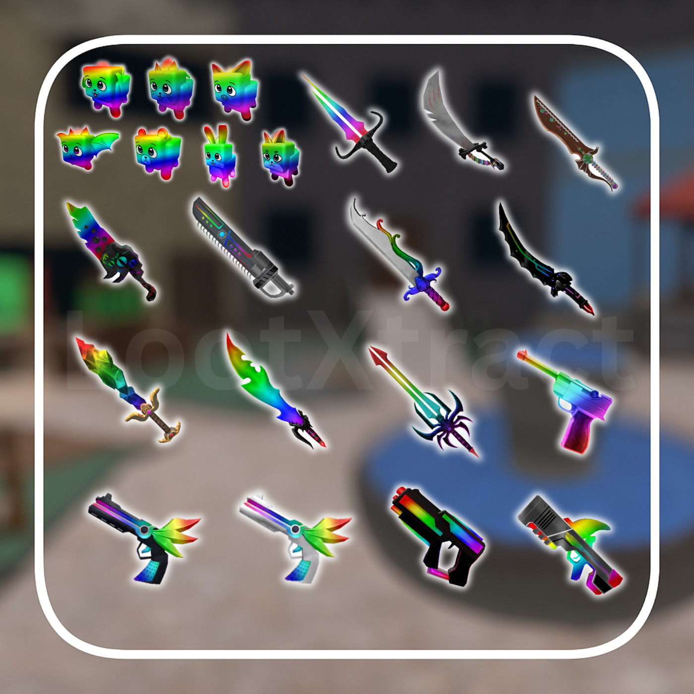 Murder Mystery 2 MM2 | Full Chroma Set | Godly Knives & Guns