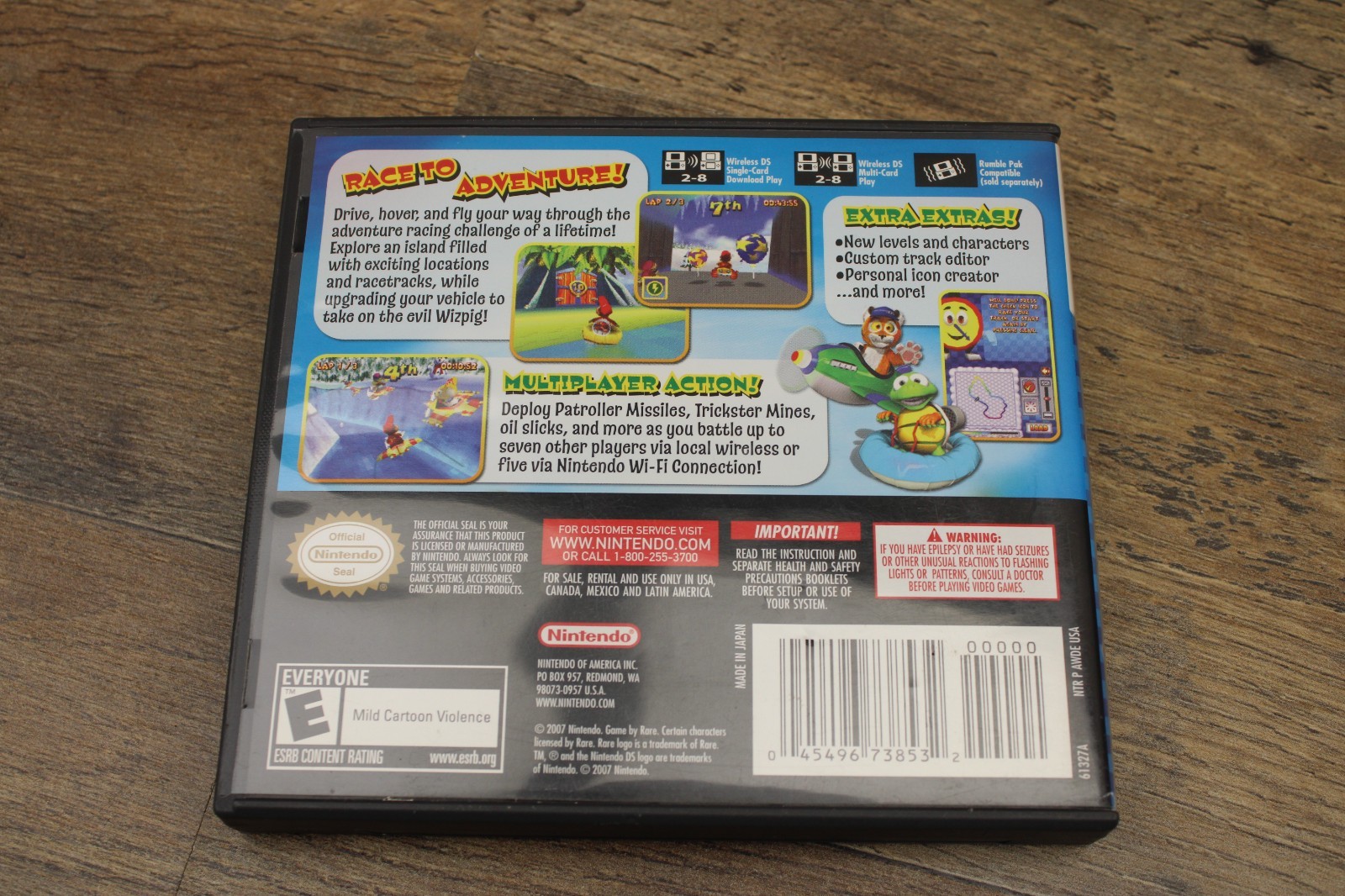 Diddy Kong Racing (Nintendo DS, 2007) Original Case & Manual NO GAME
