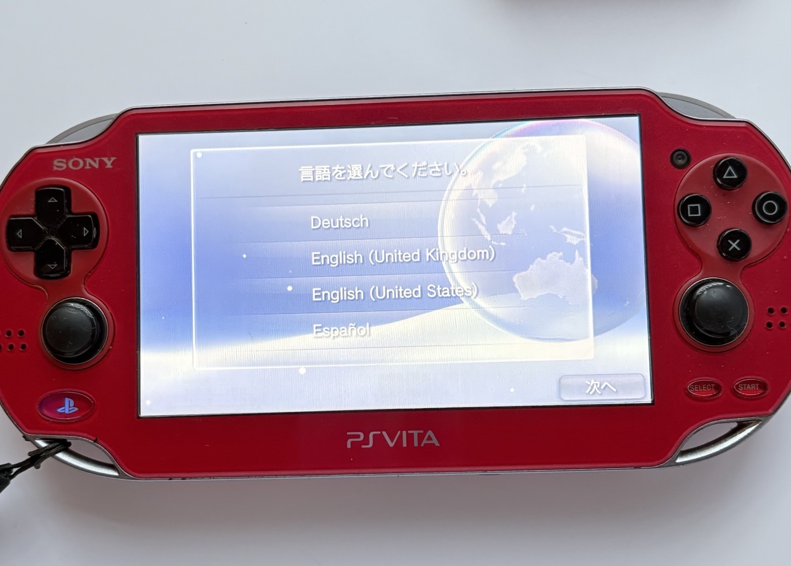SONY PS Vita PCH-1000 ZA03 Cosmic Red Wifi Tested Good Condition