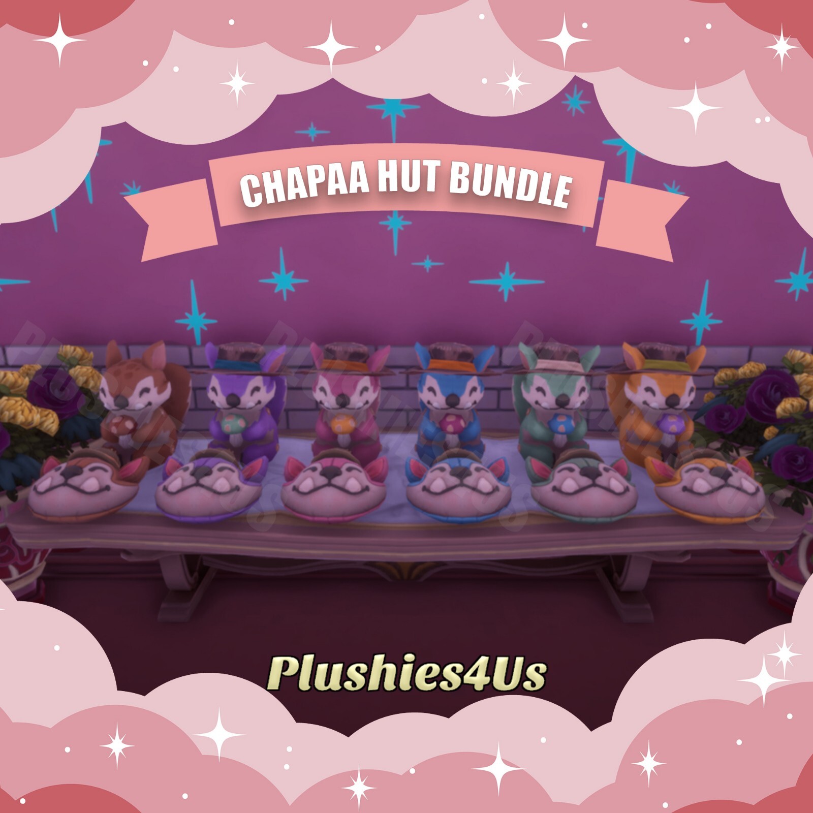 Palia Plushies – Chapaa Hut Bundle, Chapaa Chase, Chapaa Plushies, Maji Market