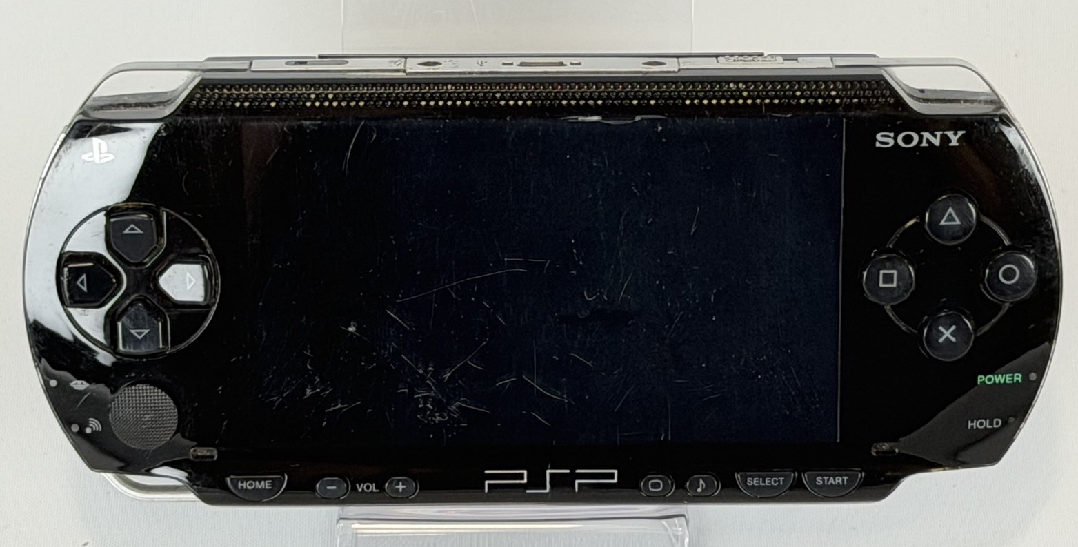 SONY PLAYSTATION PORTABLE PSP BLACK HANDHELD CONSOLE 1000 *TESTED & WORKING*
