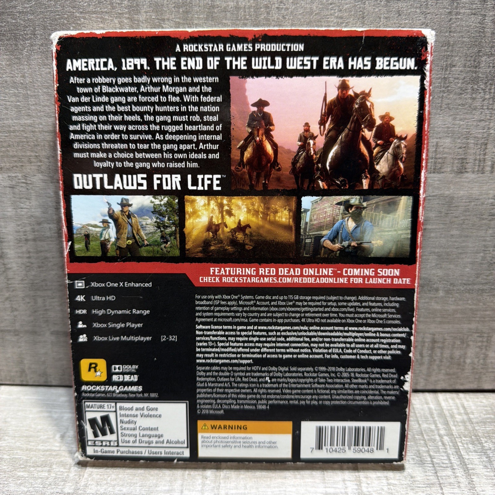 **READ** Red Dead Redemption 2 Steelbook Edition, Xbox One, Both Discs, No Map