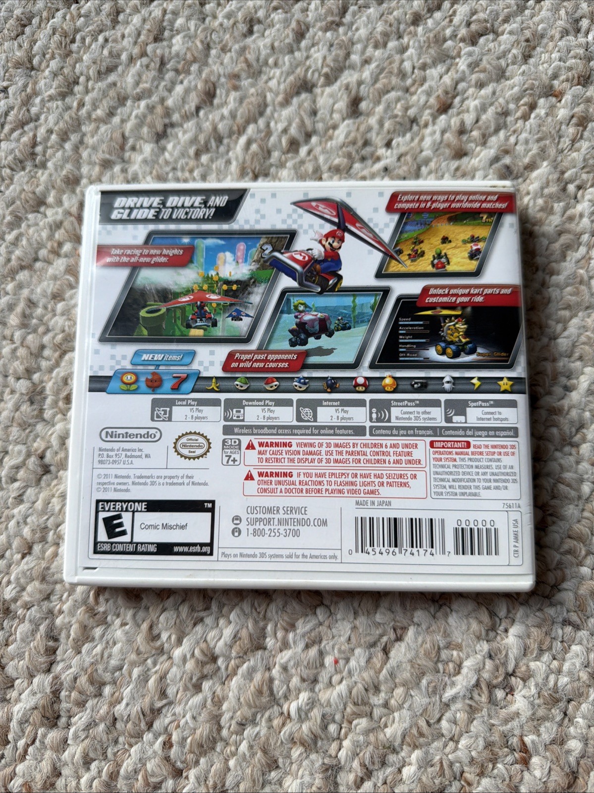 Mario Kart 7 (Nintendo 3DS, 2011) Authentic CIB
