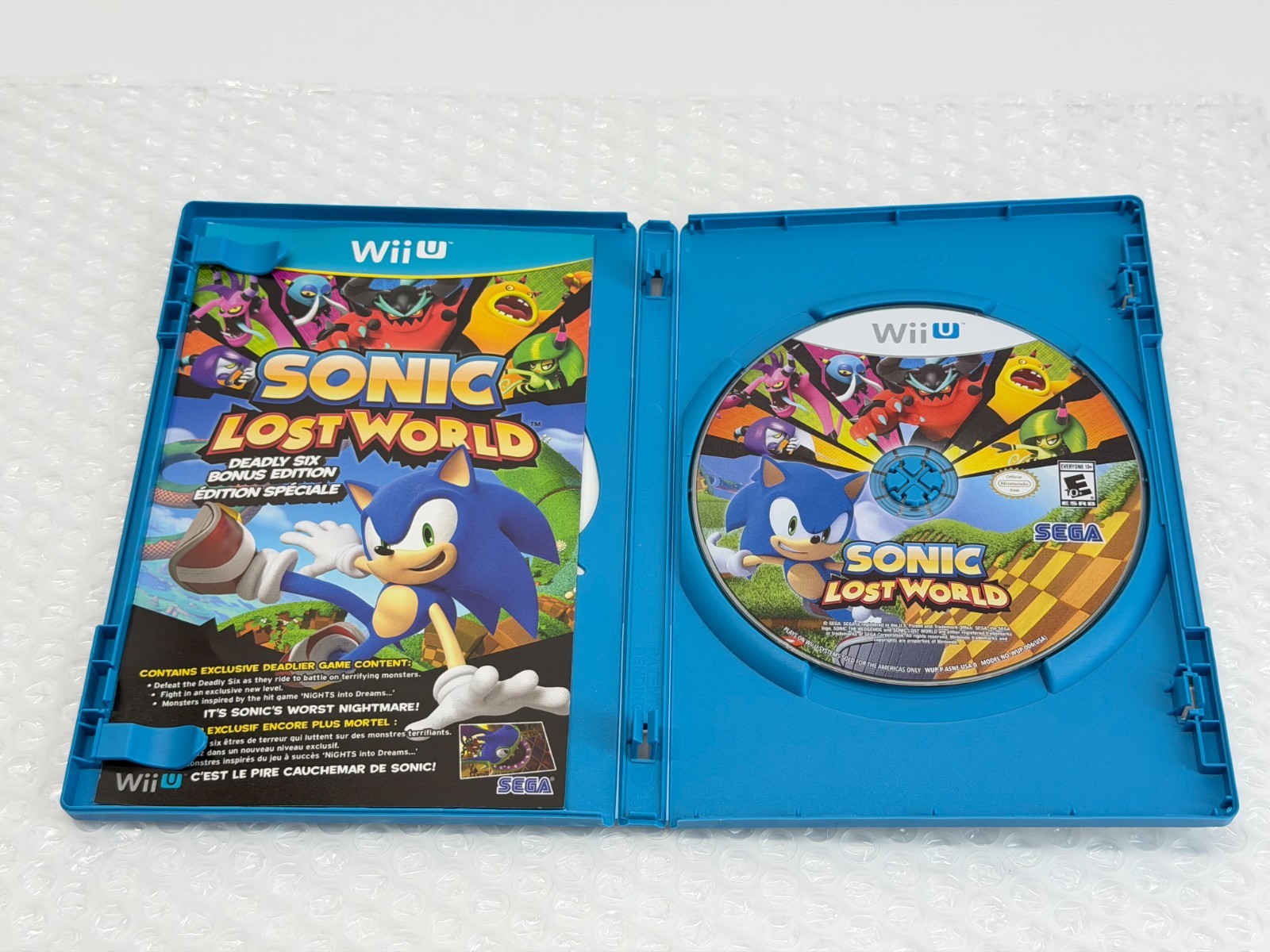 Sonic Lost World Deadly Six Bonus Edition (Nintendo Wii U) Complete & Tested