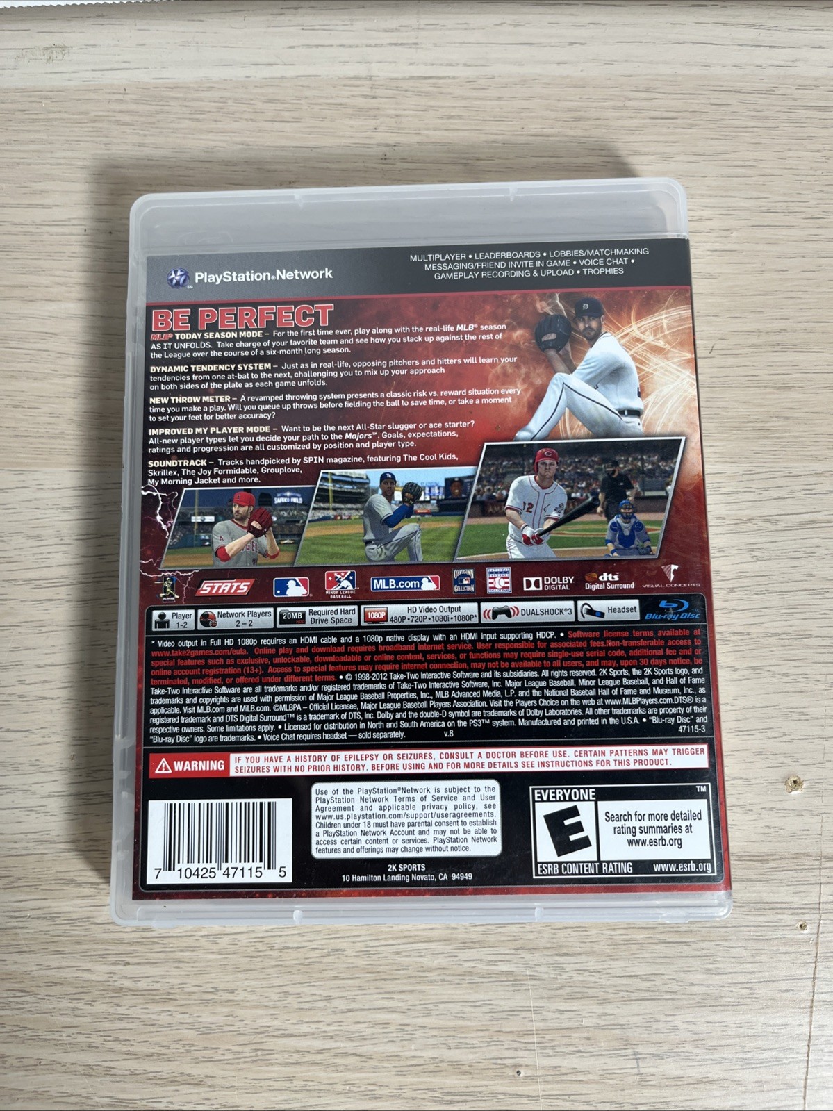 MLB 2K12 (PlayStation 3 PS3) COMPLETE CIB Baseball
