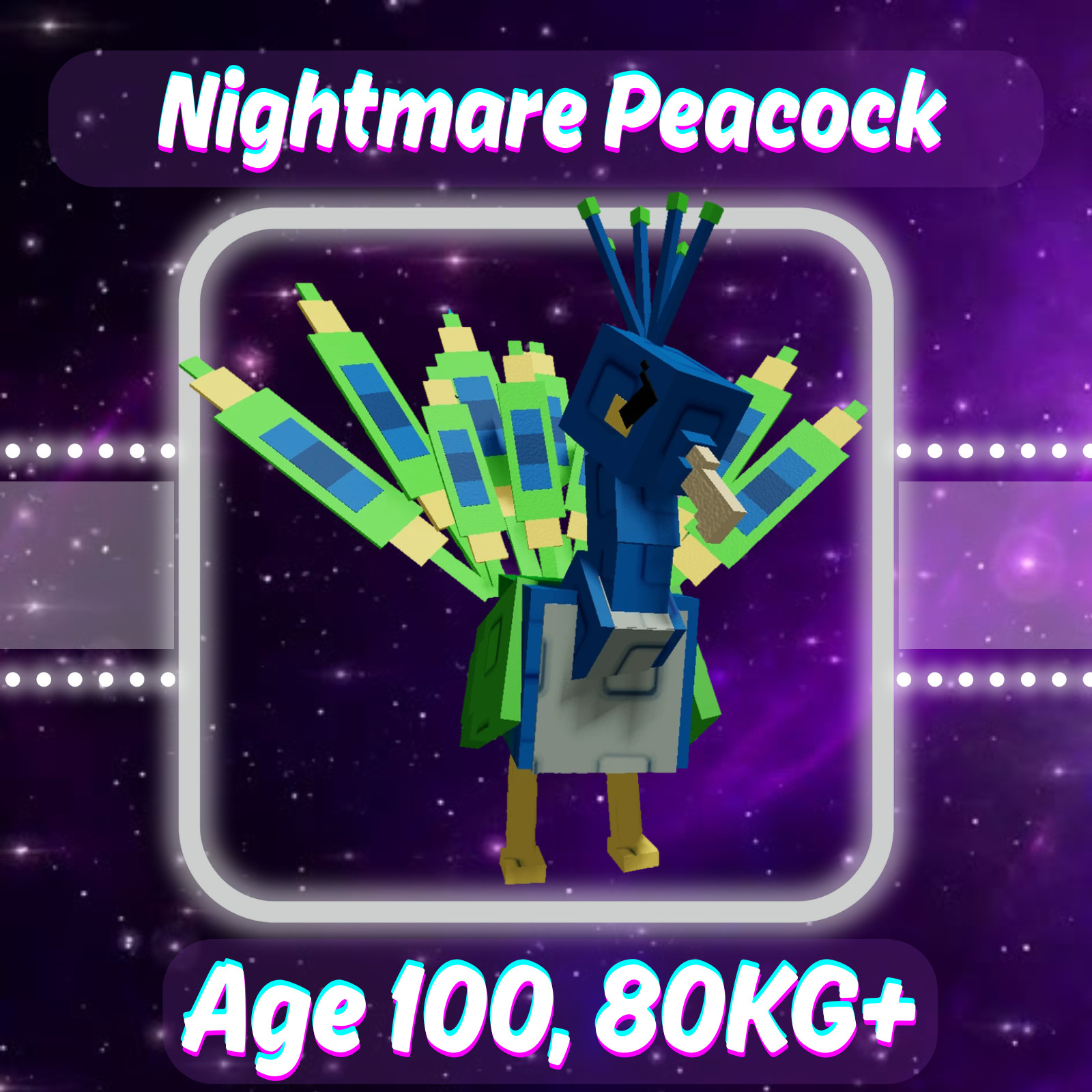 Huge Peacock 80KG+ 15s | Grow a Garden | Roblox | Cheap | Fast Delivery