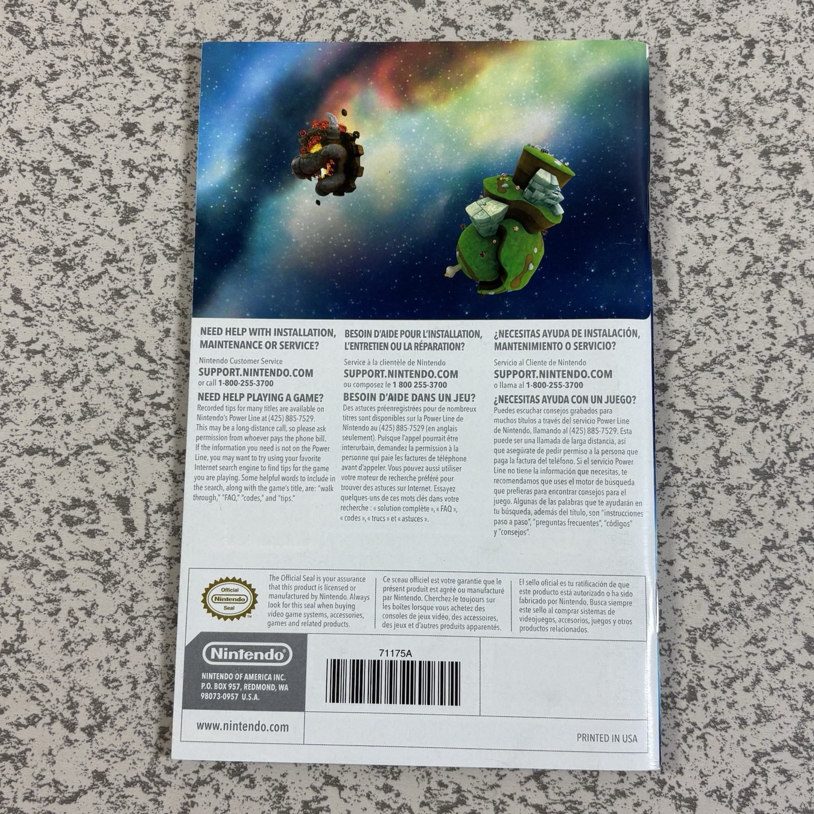 Super Mario Galaxy 2 – Nintendo Wii – Original Instruction Manual ONLY