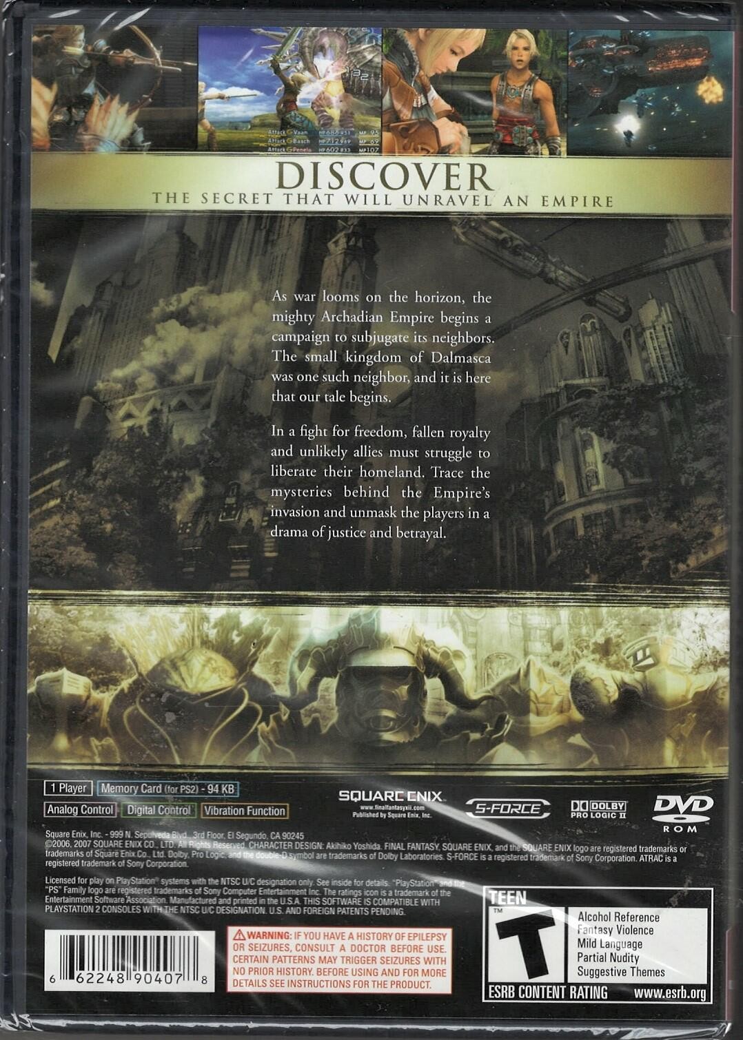 Final Fantasy XII (Greatest Hits) PS2 (Brand New Factory Sealed US Version) Play