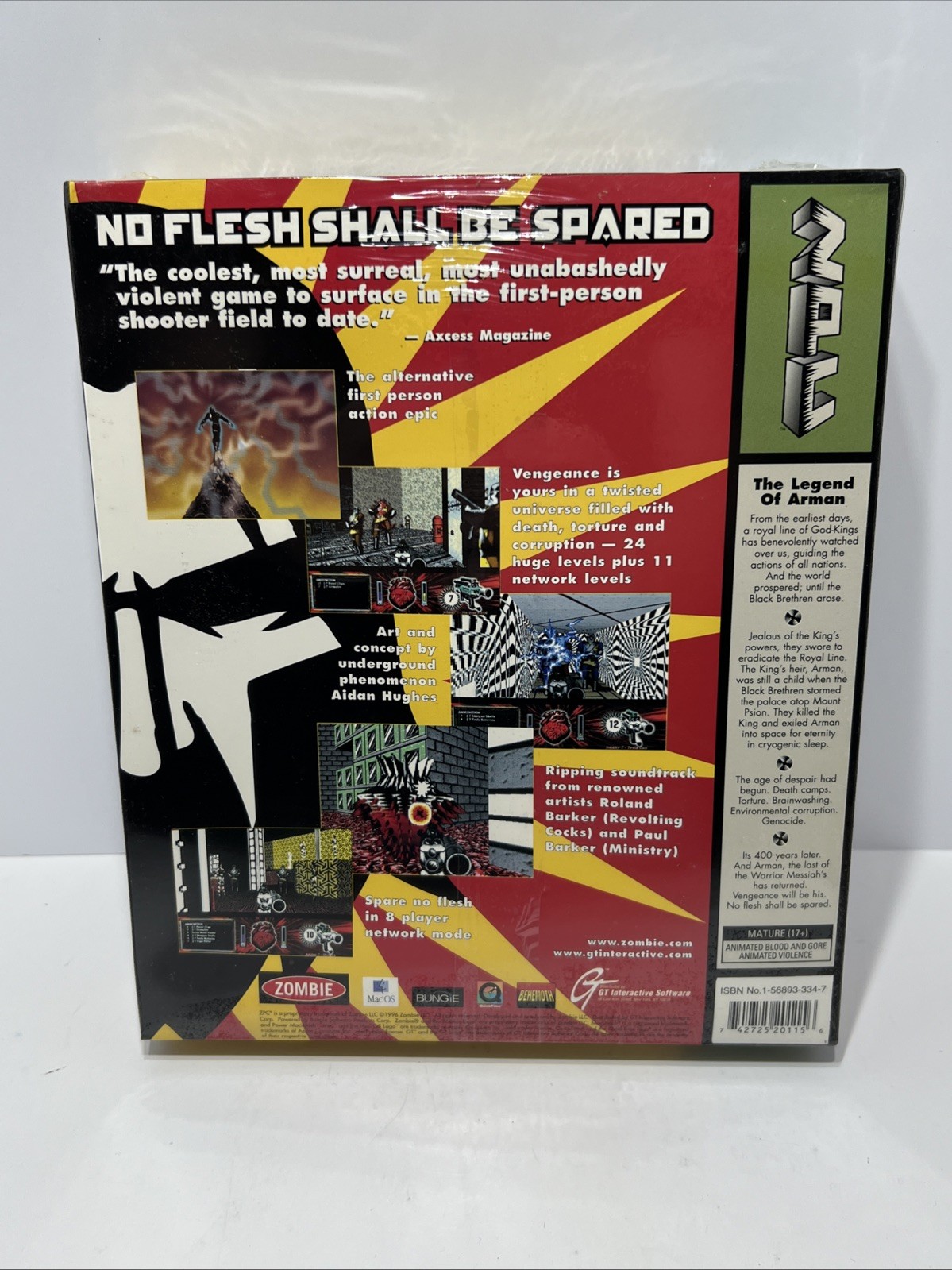 ZPC Big Box PC Game 1996 NEW Sealed GT Interactive FPS Macintosh