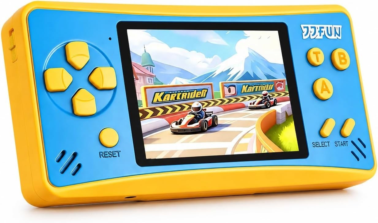 Safe & Fun Portable Gaming Console – 3.2″ Screen, 168 Built-in Games for Kids