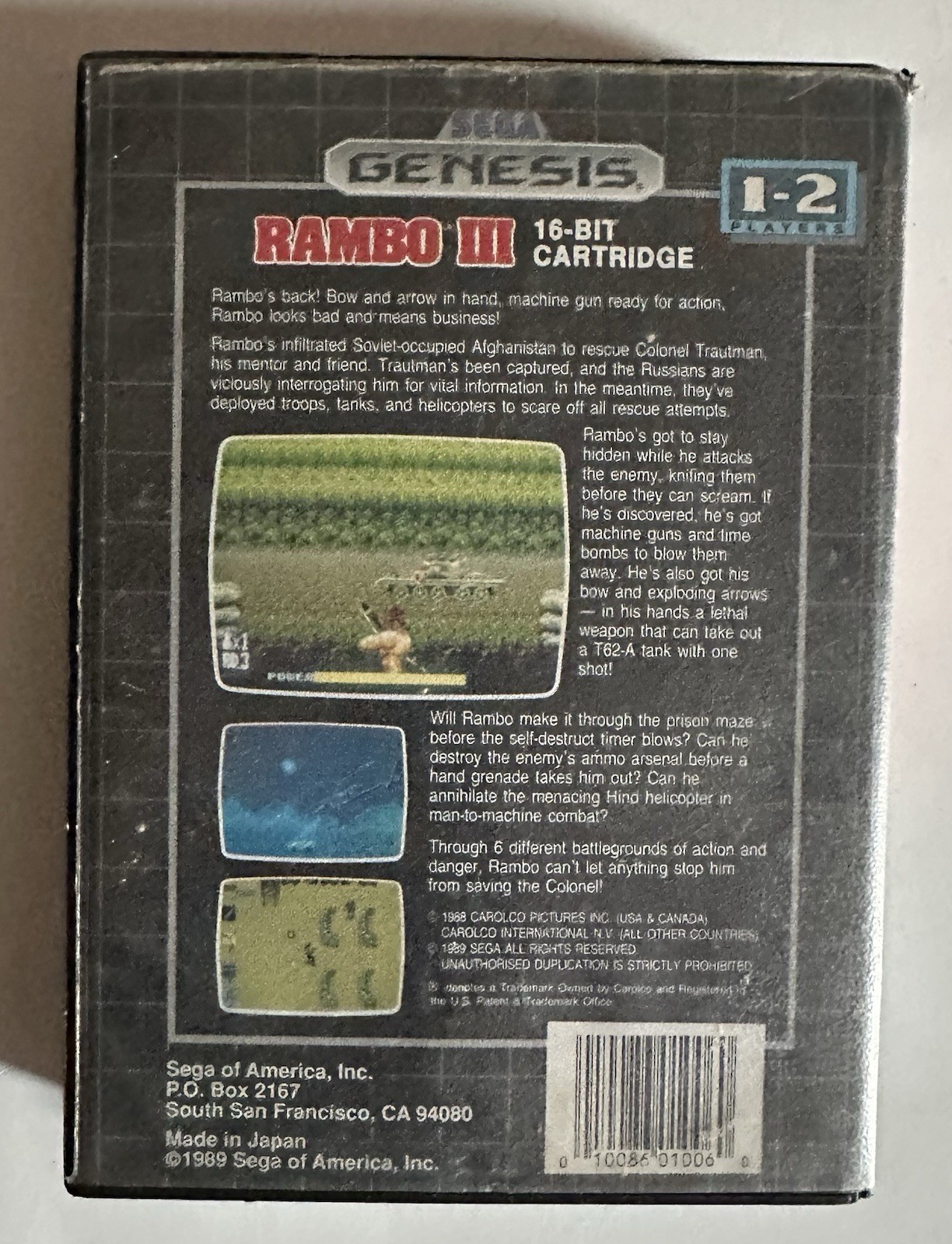 RAMBO III SEGA GENESIS COMPLETE OPEN UNTESTED