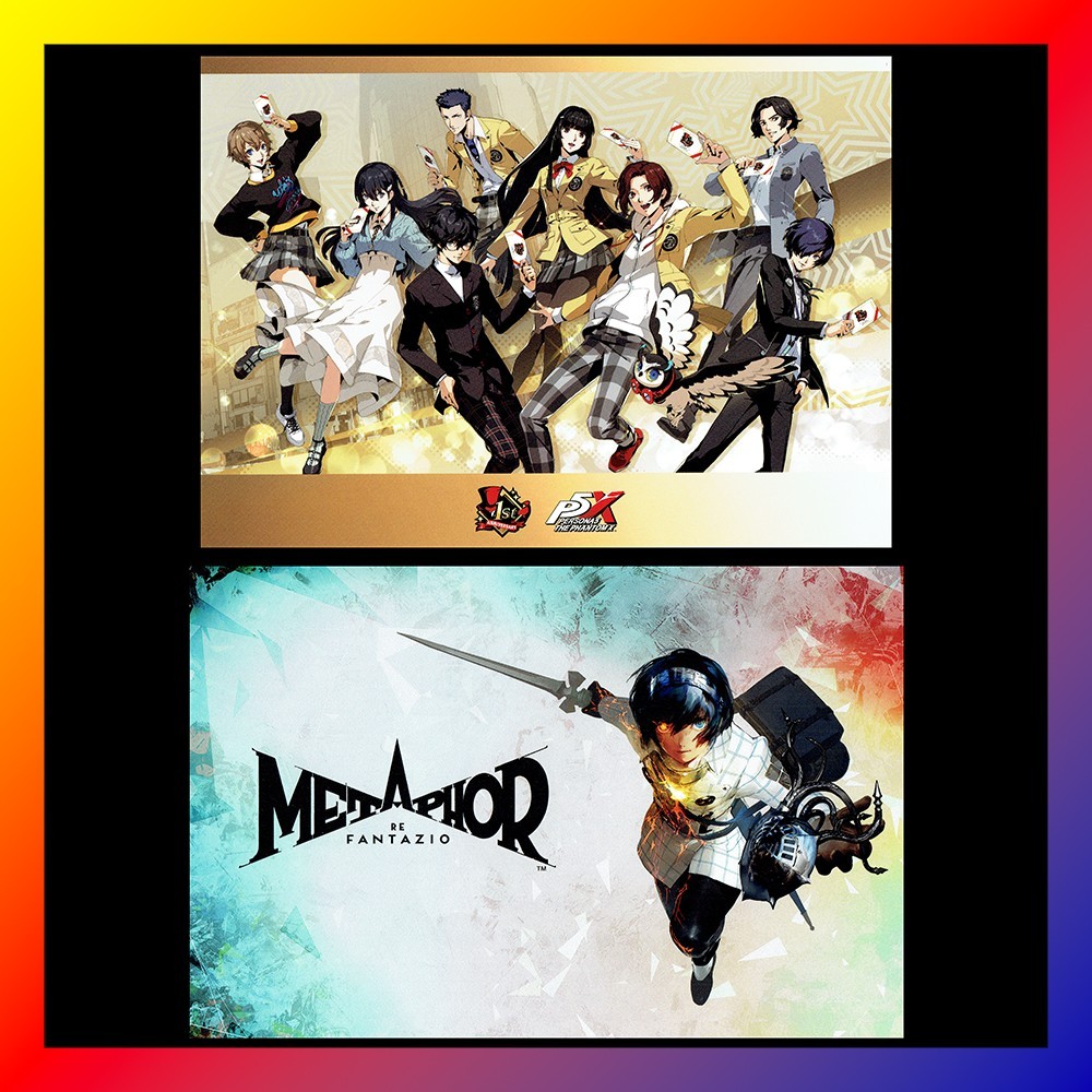 PERSONA 5 P5X Phantom X GOLD TICKET Reward CARD Redeem METAPHOR Game POSTCARD