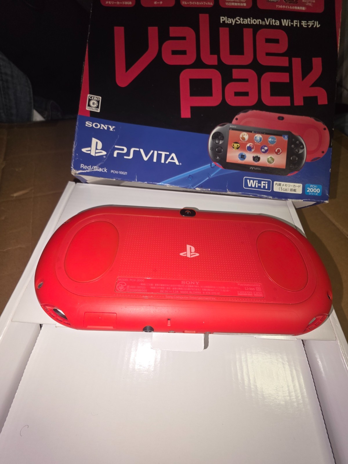 ps vita 2000 black and red