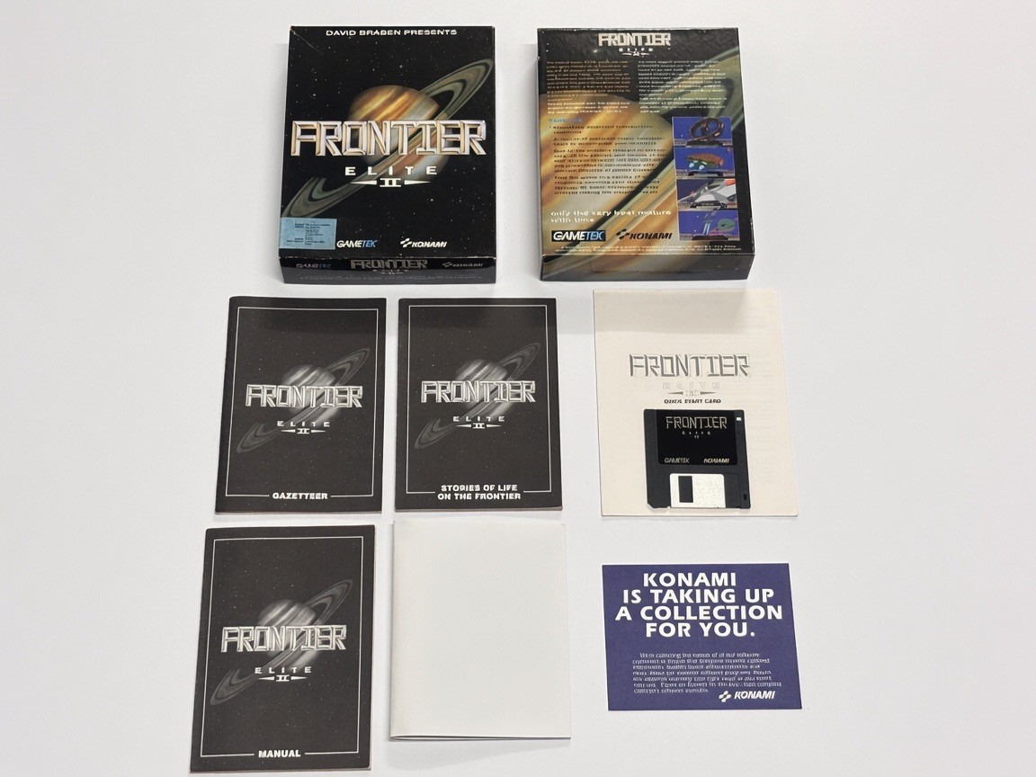 Vintage PC Game Tek – Konami Frontier Elite II 2 – 1993 IBM Video Game