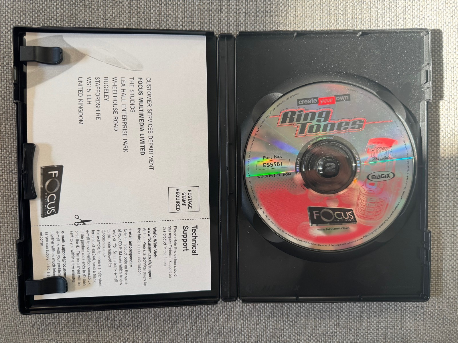 pc Create Your Own Ring Tones REGION FREE PAL PC CD-ROM