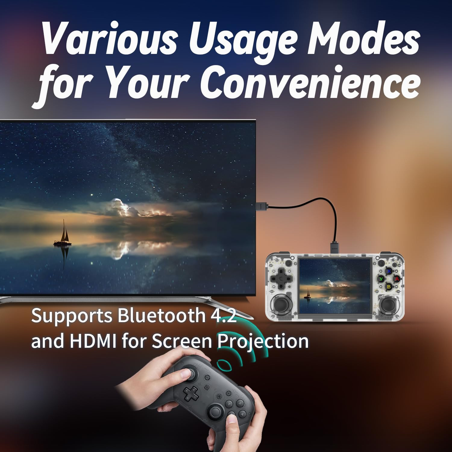 RG35XX H Linux Retro Handheld Game Console 35Xx H with a 64G Card Pre-Loaded 557