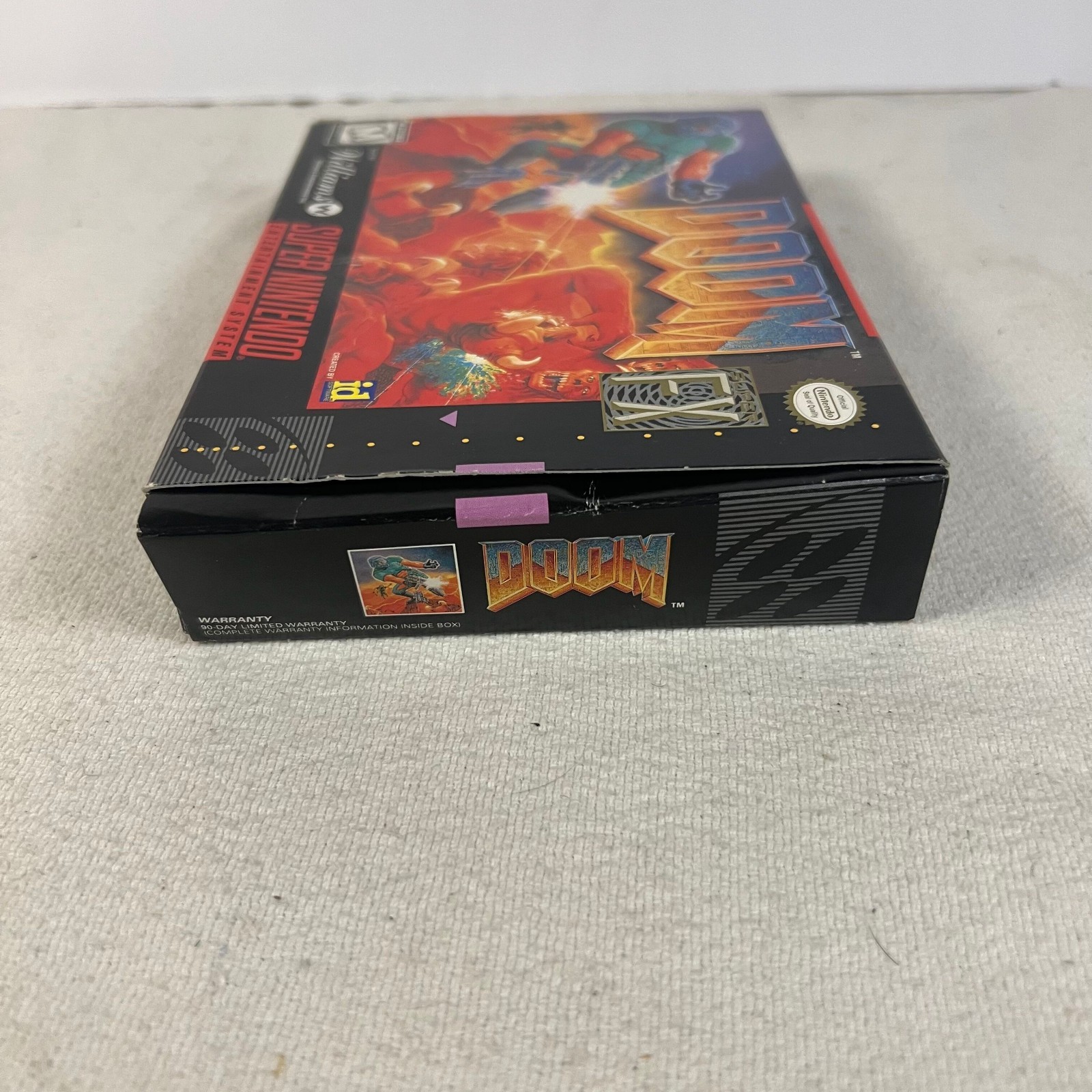 Doom Super Nintendo Entertainment System 1995 Complete CIB Manual Dust Cover