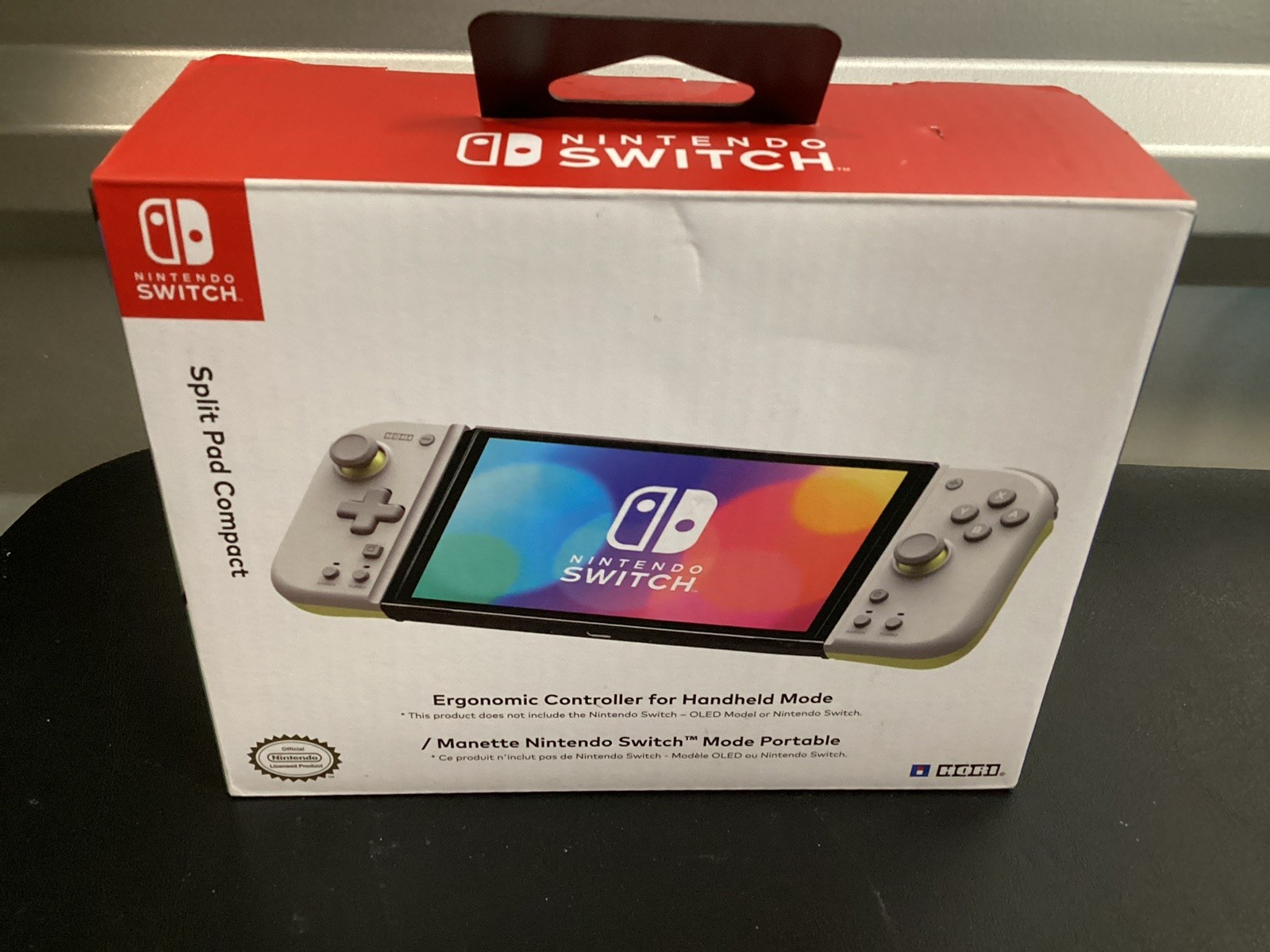 Hori Split Pad Compact Controller for Nintendo Switch – Light Gray & Yellow