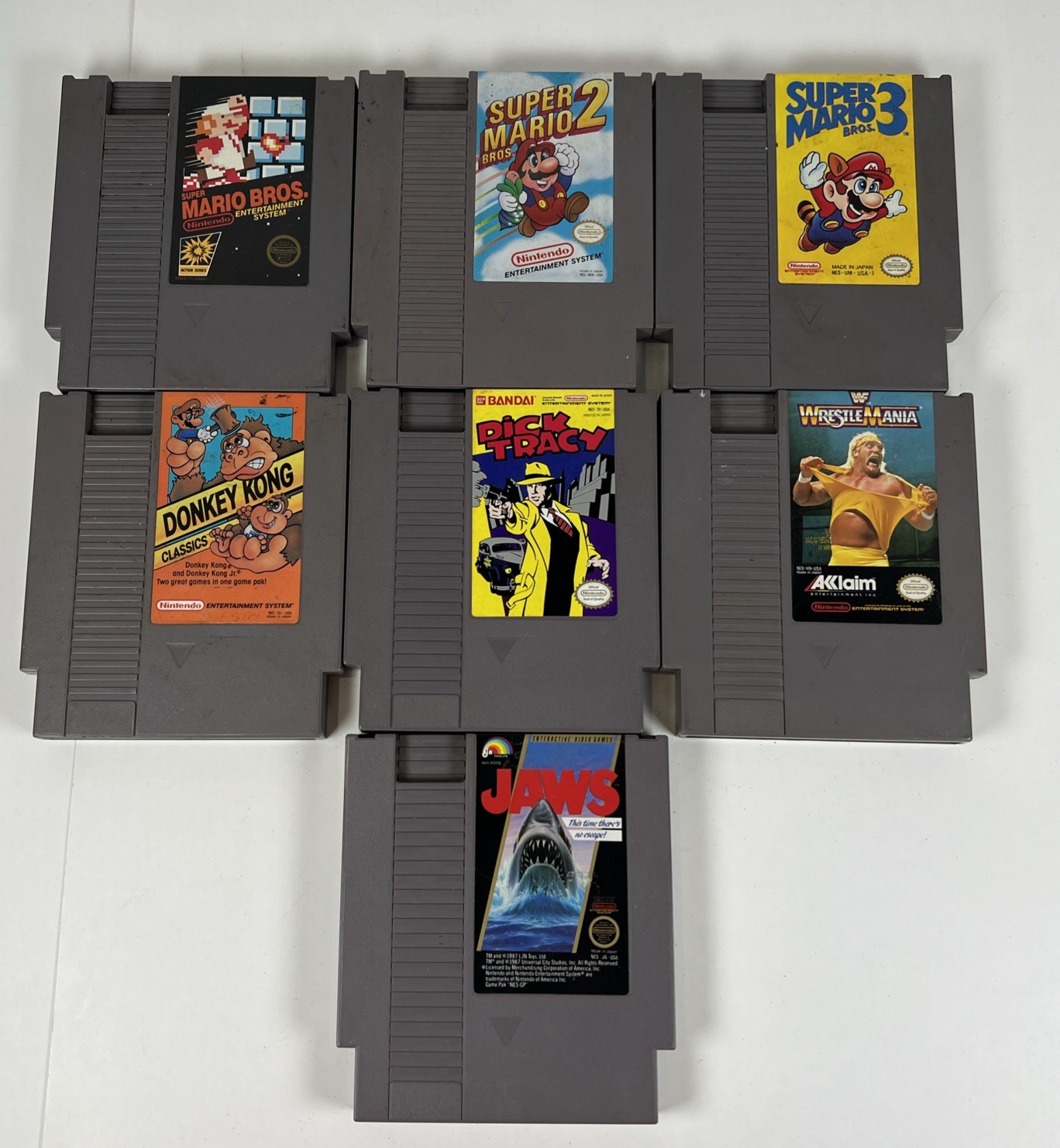 Nintendo NES Console Bundle – 7 Games – 2 Controllers – Tested And Working