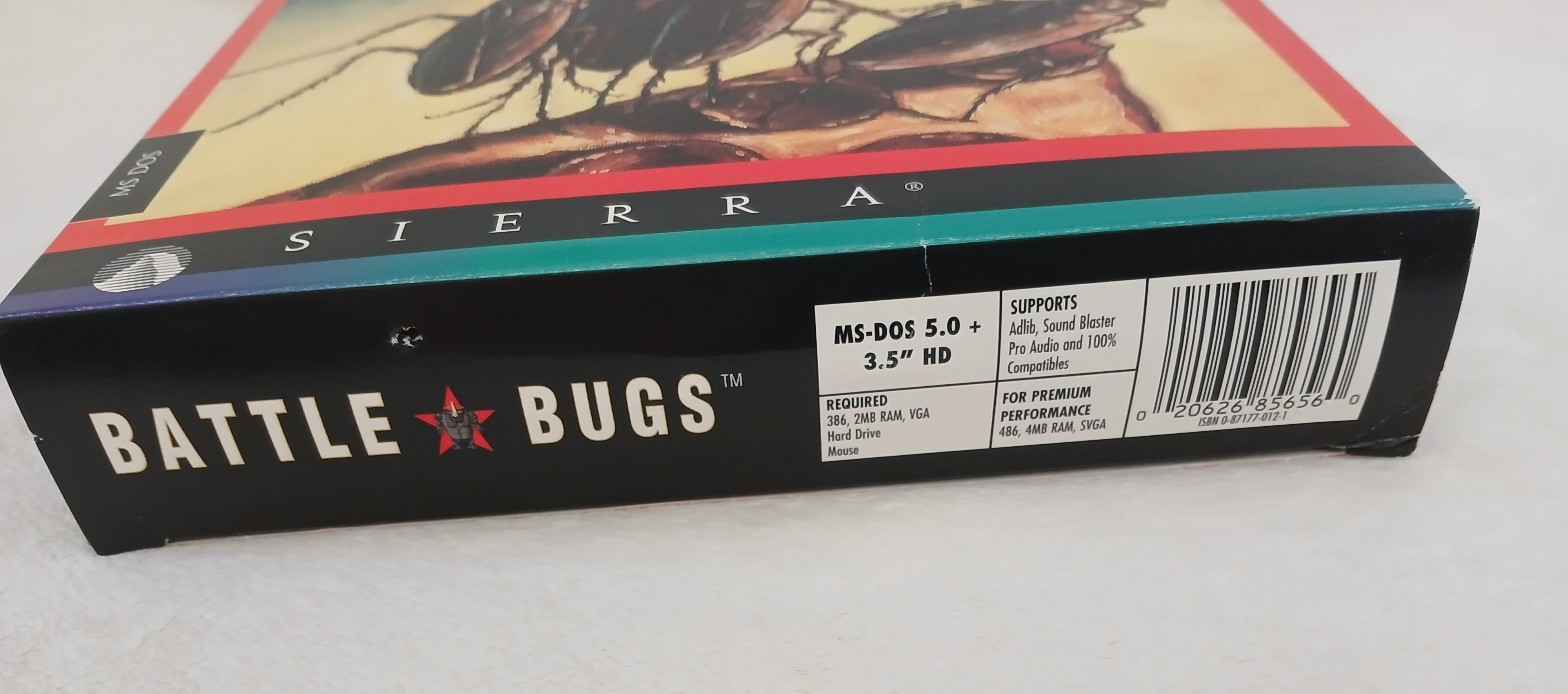 Vintage 1994 Sierra Battle Bugs! PC Big Box 3.5 disk