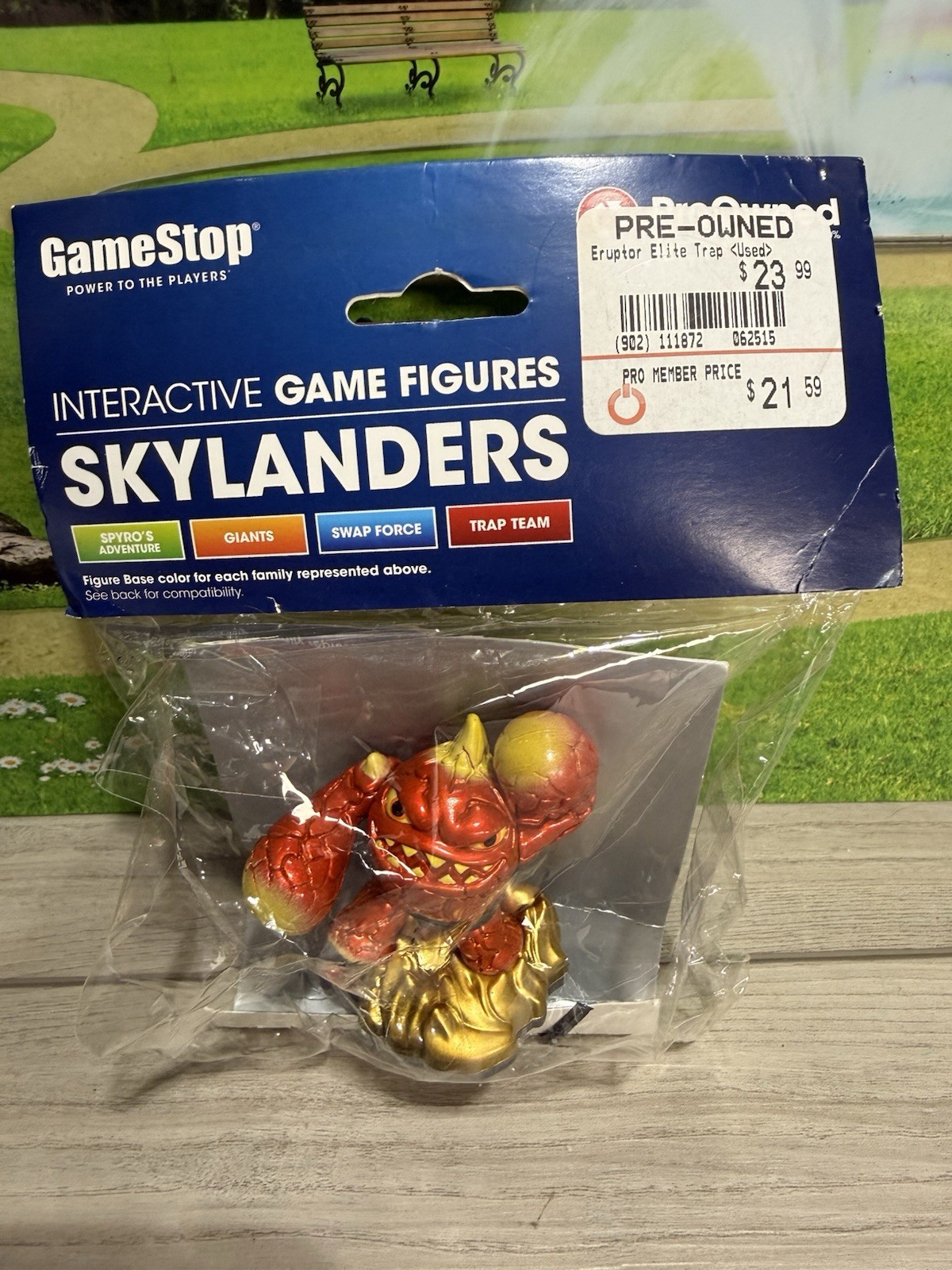 Skylanders Trap Team Eons Elite Eruptor Action Figure in GameStop Packaging