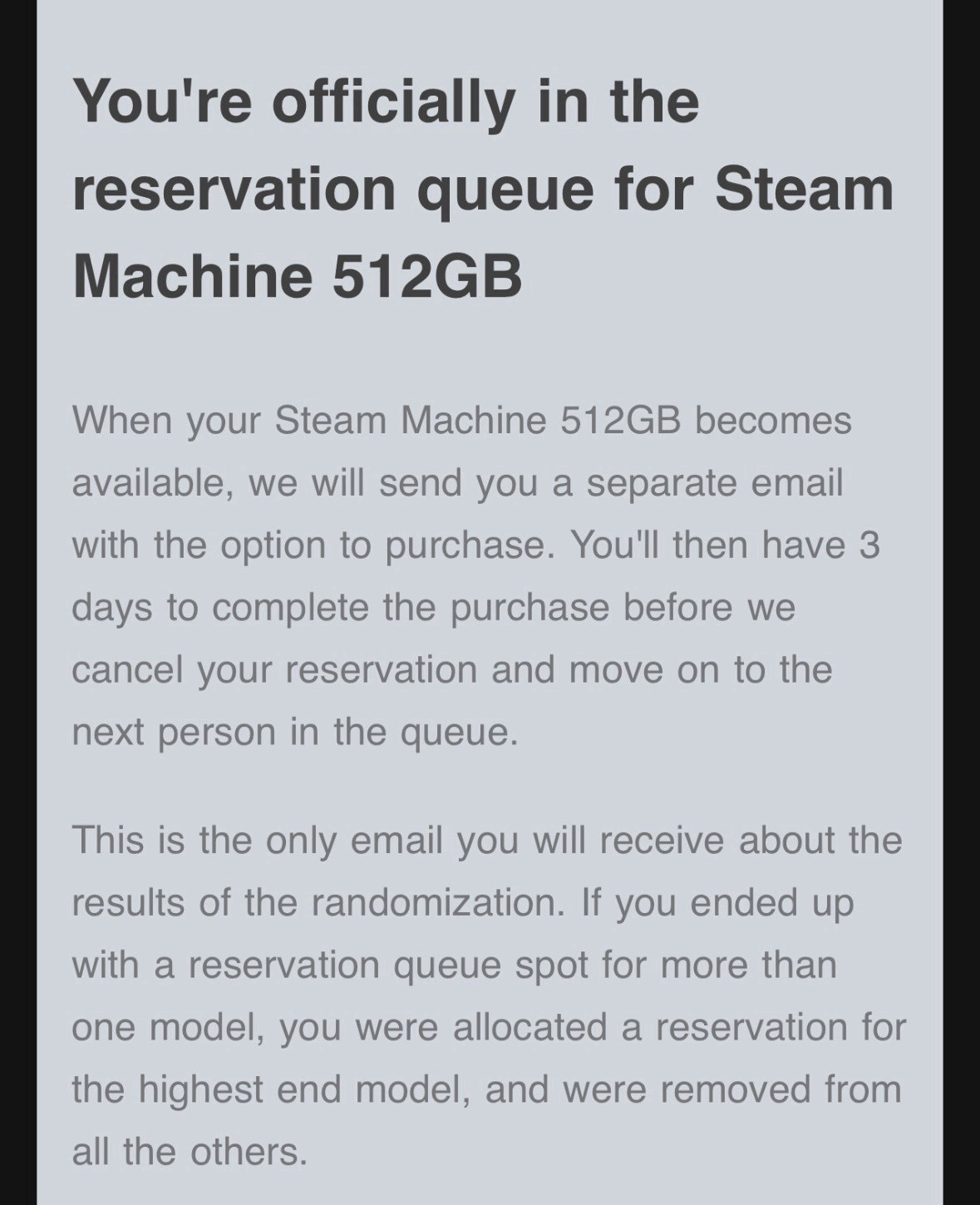 Steam Machine 512GB.