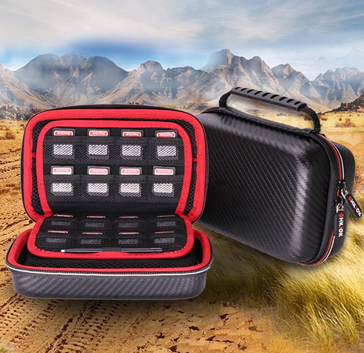 Carrying Case for New 3DS XL New 2DS XL Nintendo 3DS 3DS XL New 3DS Black/Red