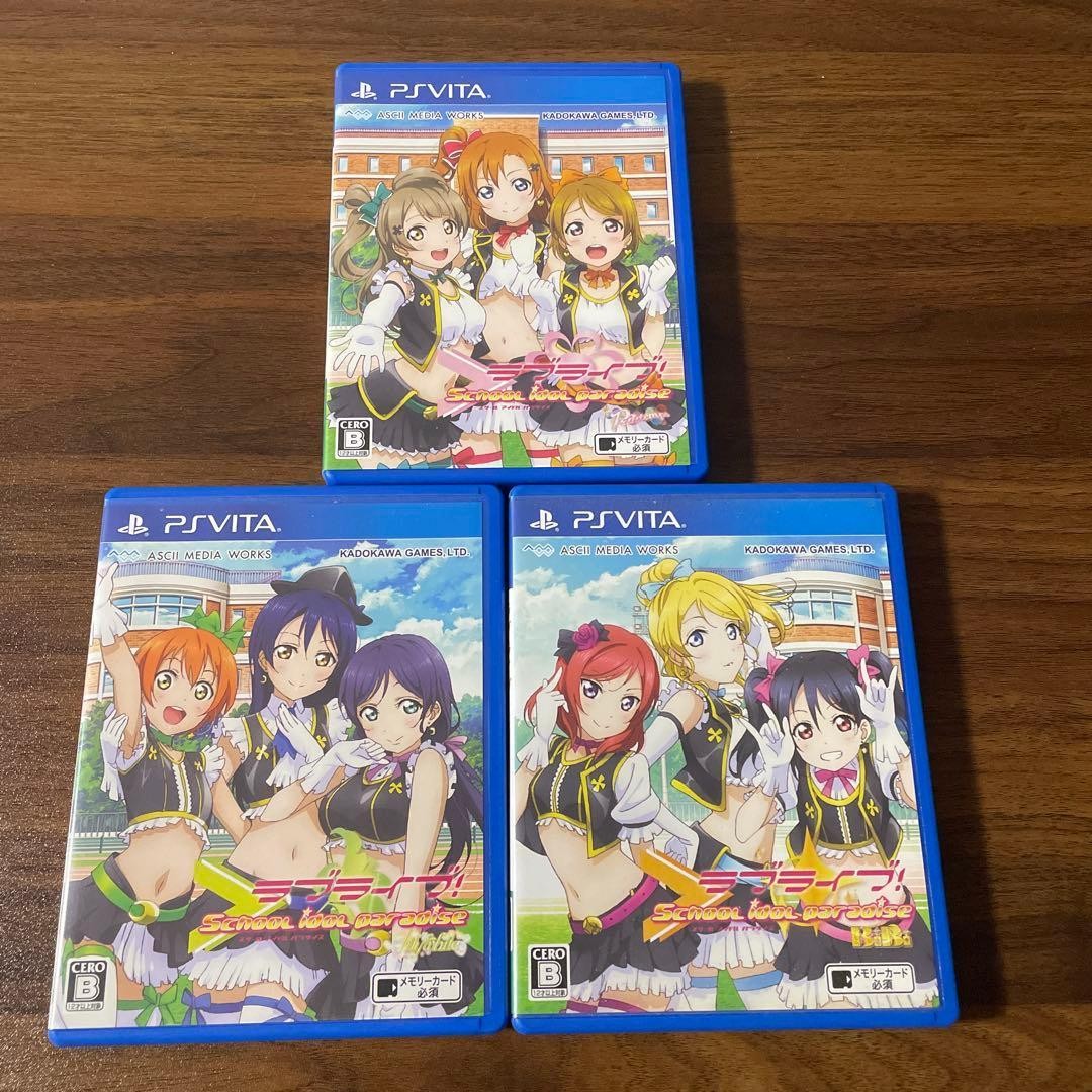 PS Vita Love Live School Idol Paradise Vol.1-3 game set Japan PSV Tested