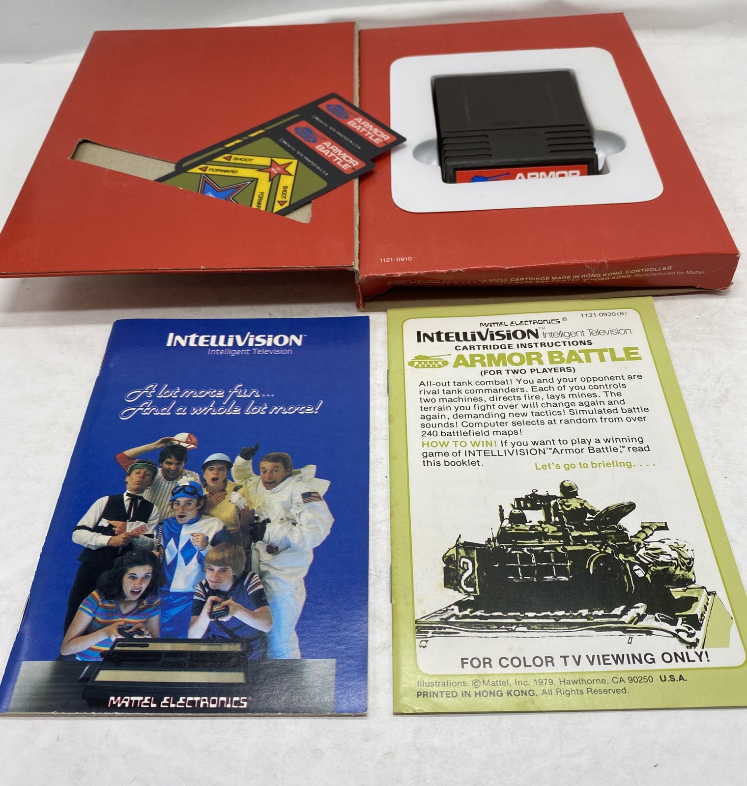 ARMOR BATTLE Intellivision video game Complete Tested Mattel Electronics