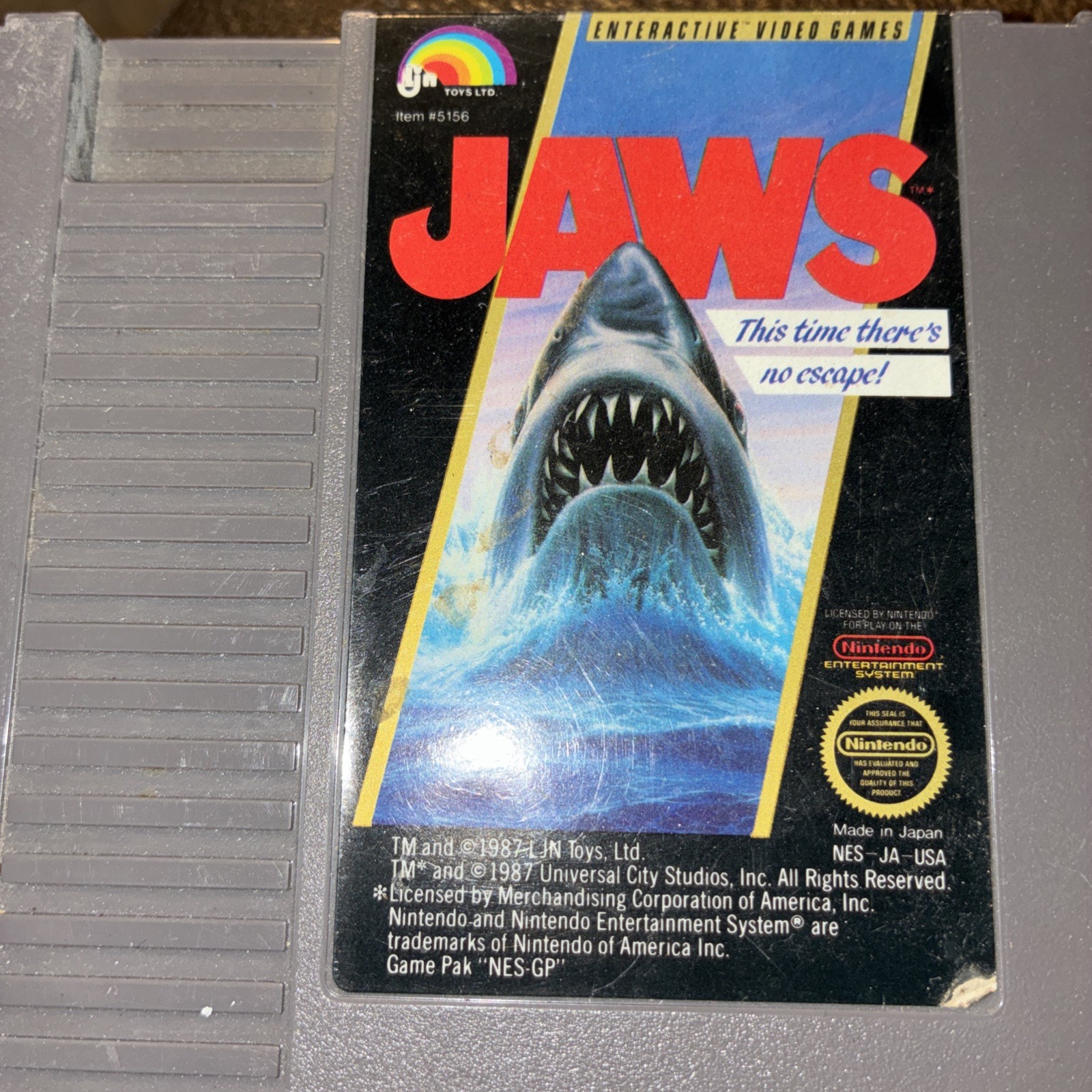 Jaws Nintendo Entertainment System NES Game Cartridge Untested