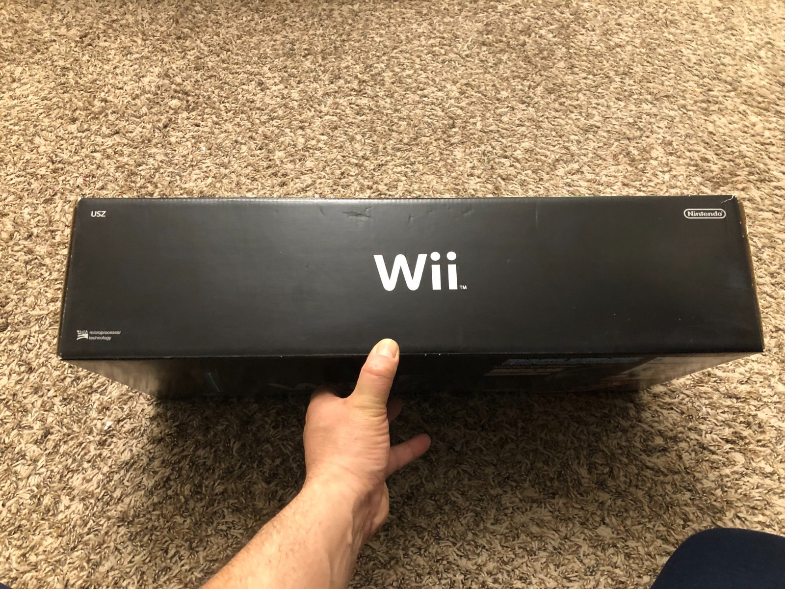 Nintendo Original Wii Mario Kart Bundle Black Console With Wii Wheel Sealed game