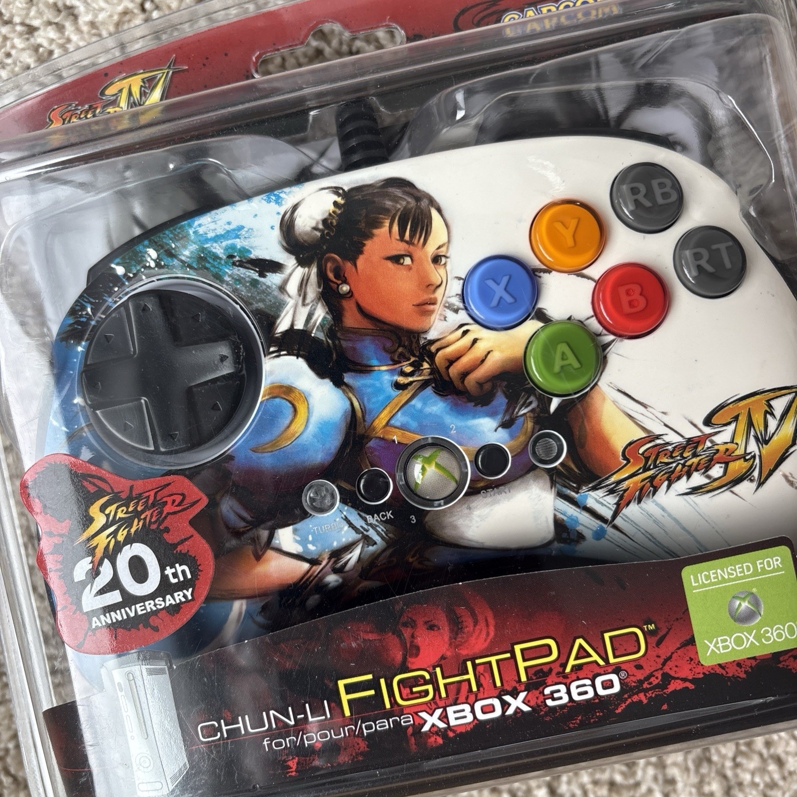 Xbox 360 Street Fighter IV Chun-Li Fight Pad CAPCOM 20th Collectors Mad Catz