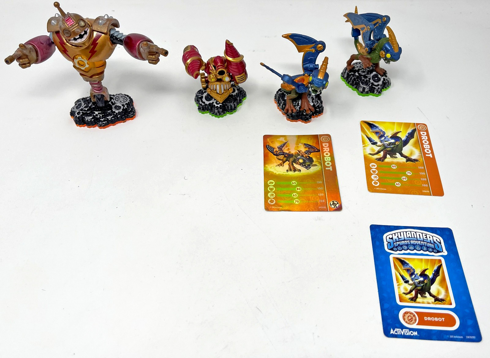 Skylanders Drobot Drill Sergeant Bouncer Lot Used