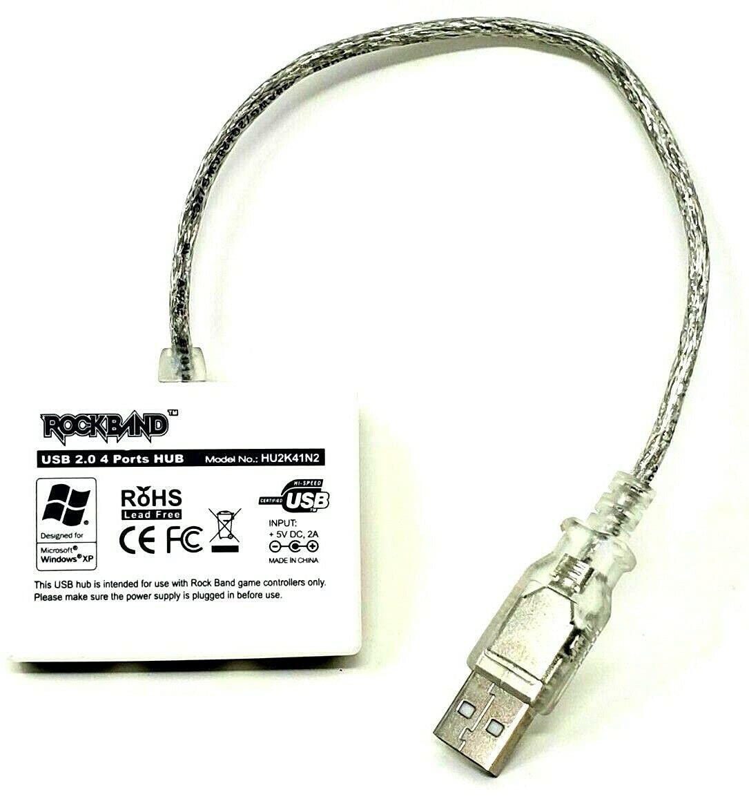 Generic Brand for Rockband HU2K41N2 5V 2A High Speed USB2.0 4 Ports HUB